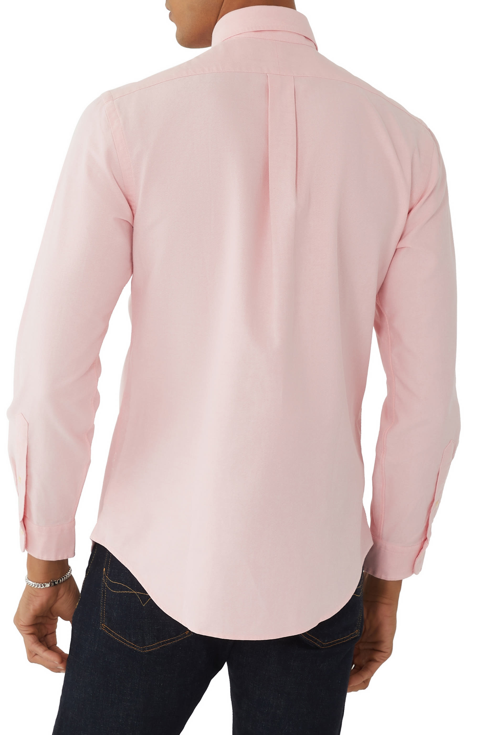 قميص قطن مطرز بشعار الماركة