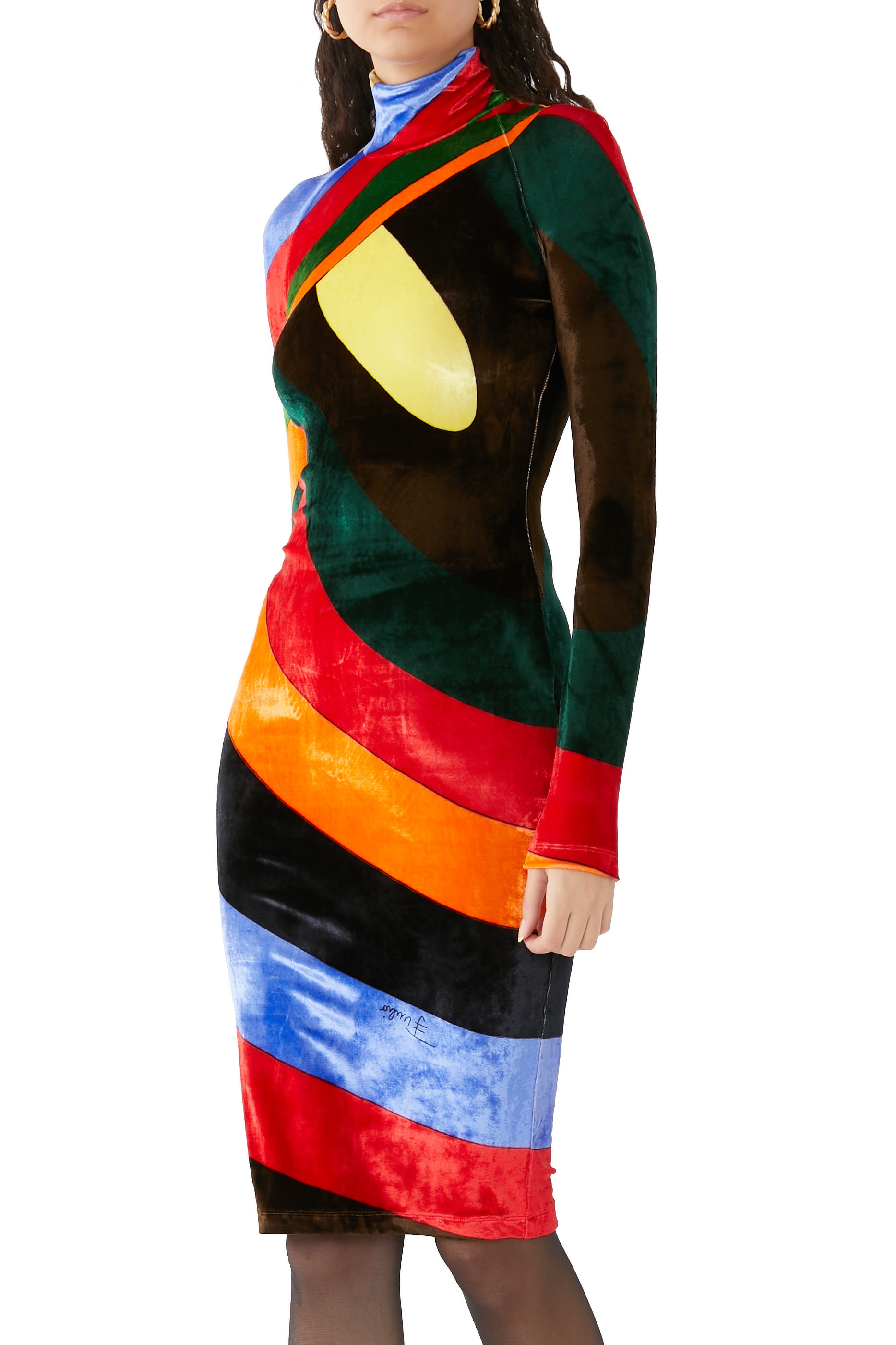 فستان بنقشة ايريد مخمل