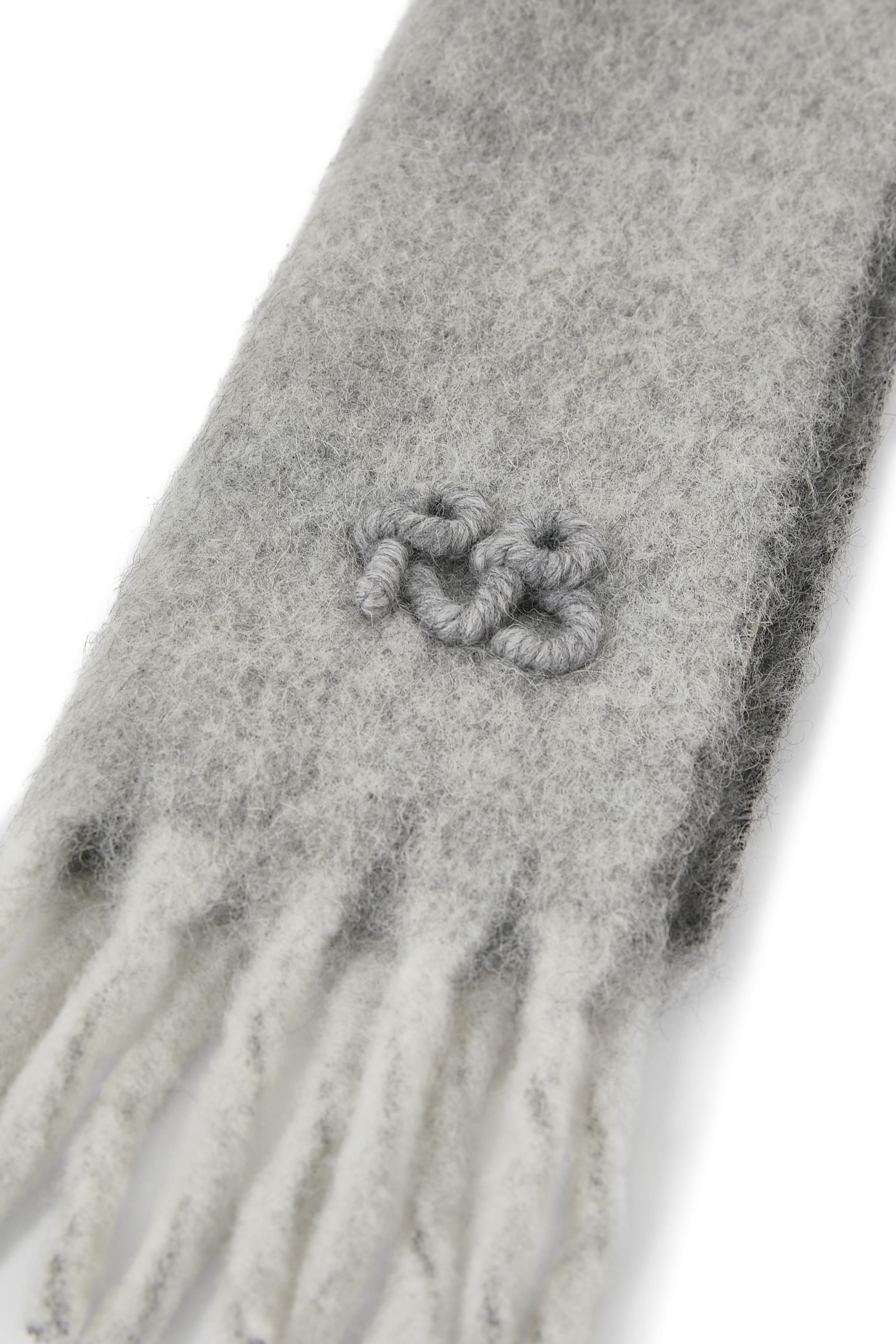 Fringed Alpaca-Blend Scarf Mid