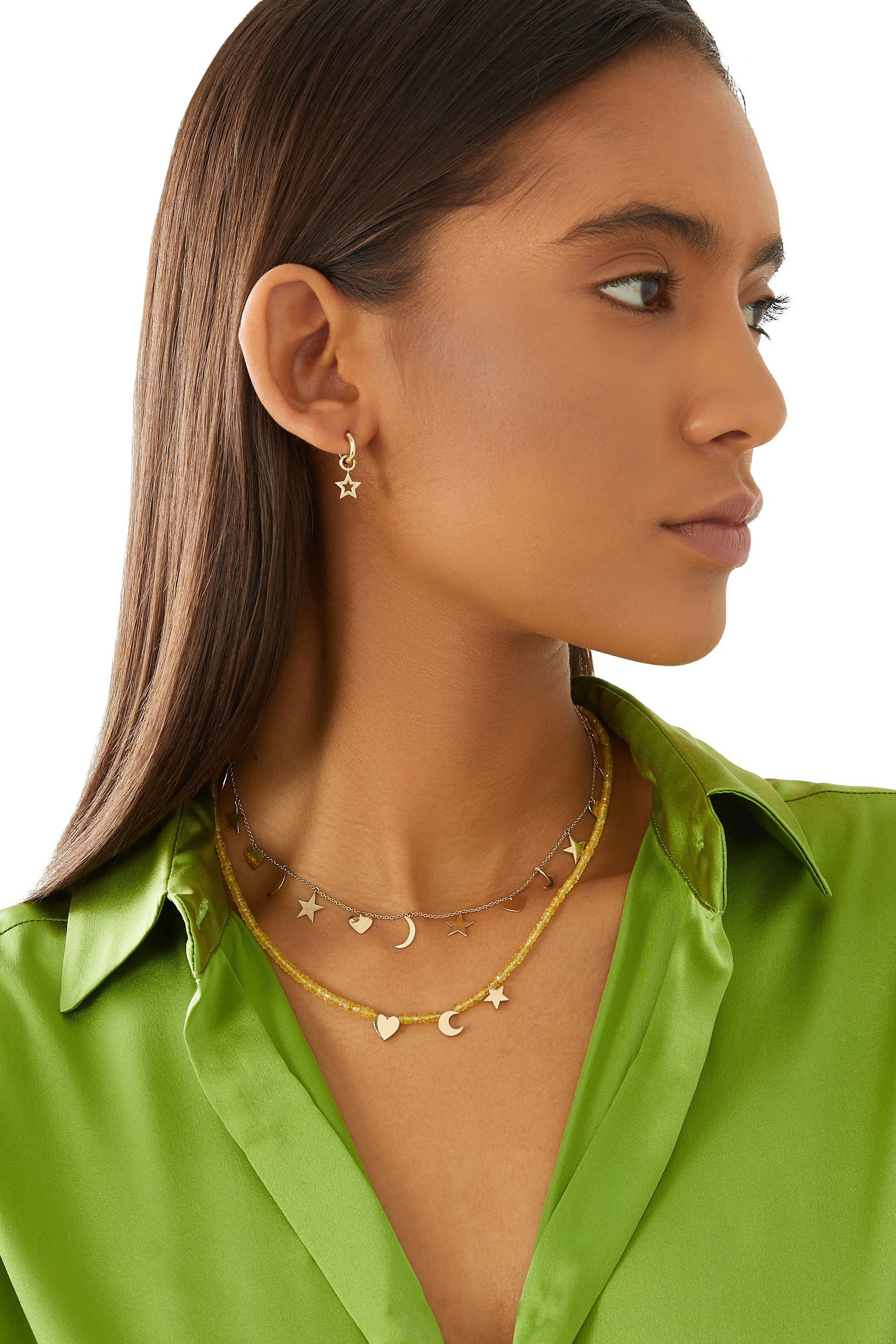 قلادة ذا سترايك ياقوت أصفر