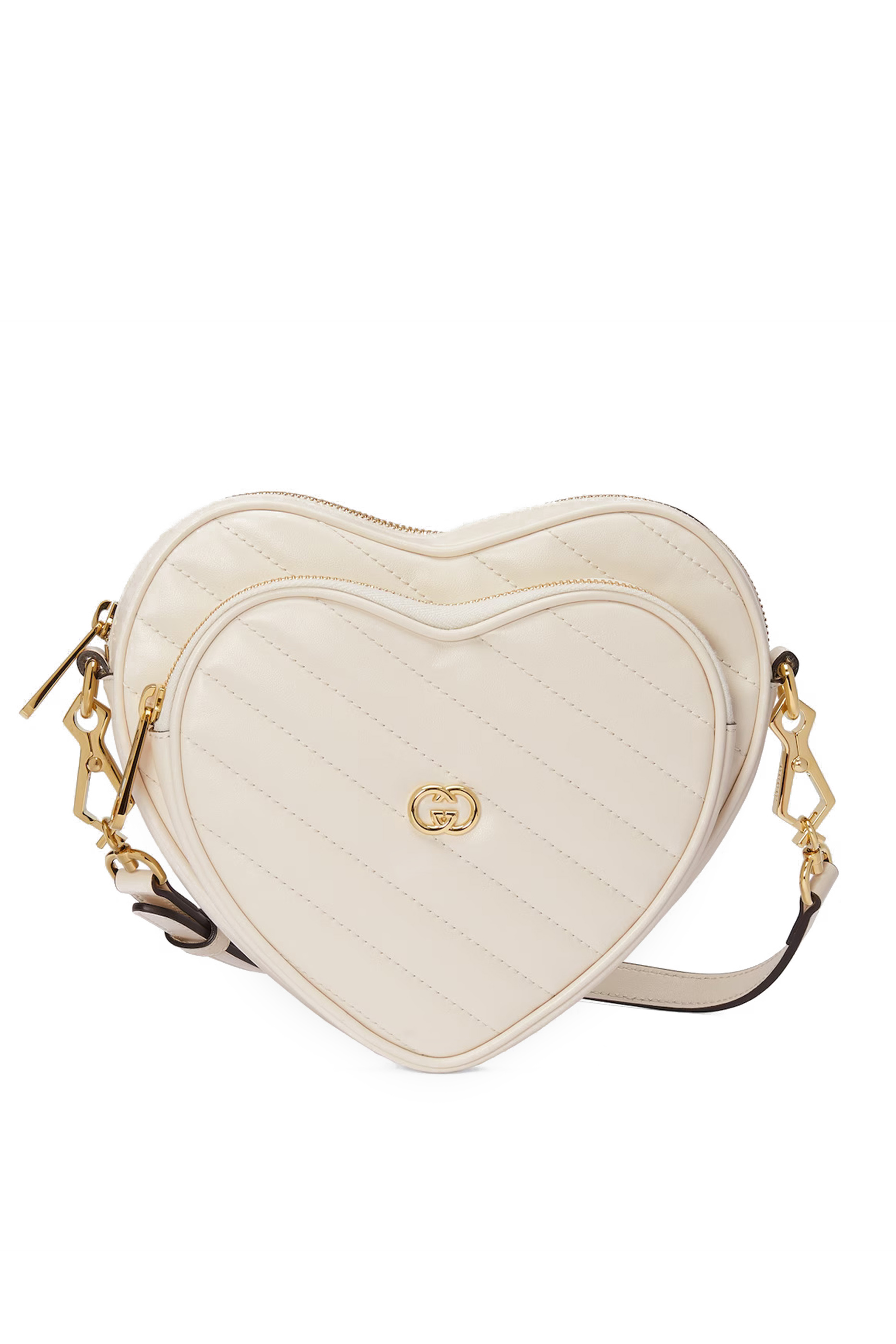 Interlocking G Heart Shoulder Bag