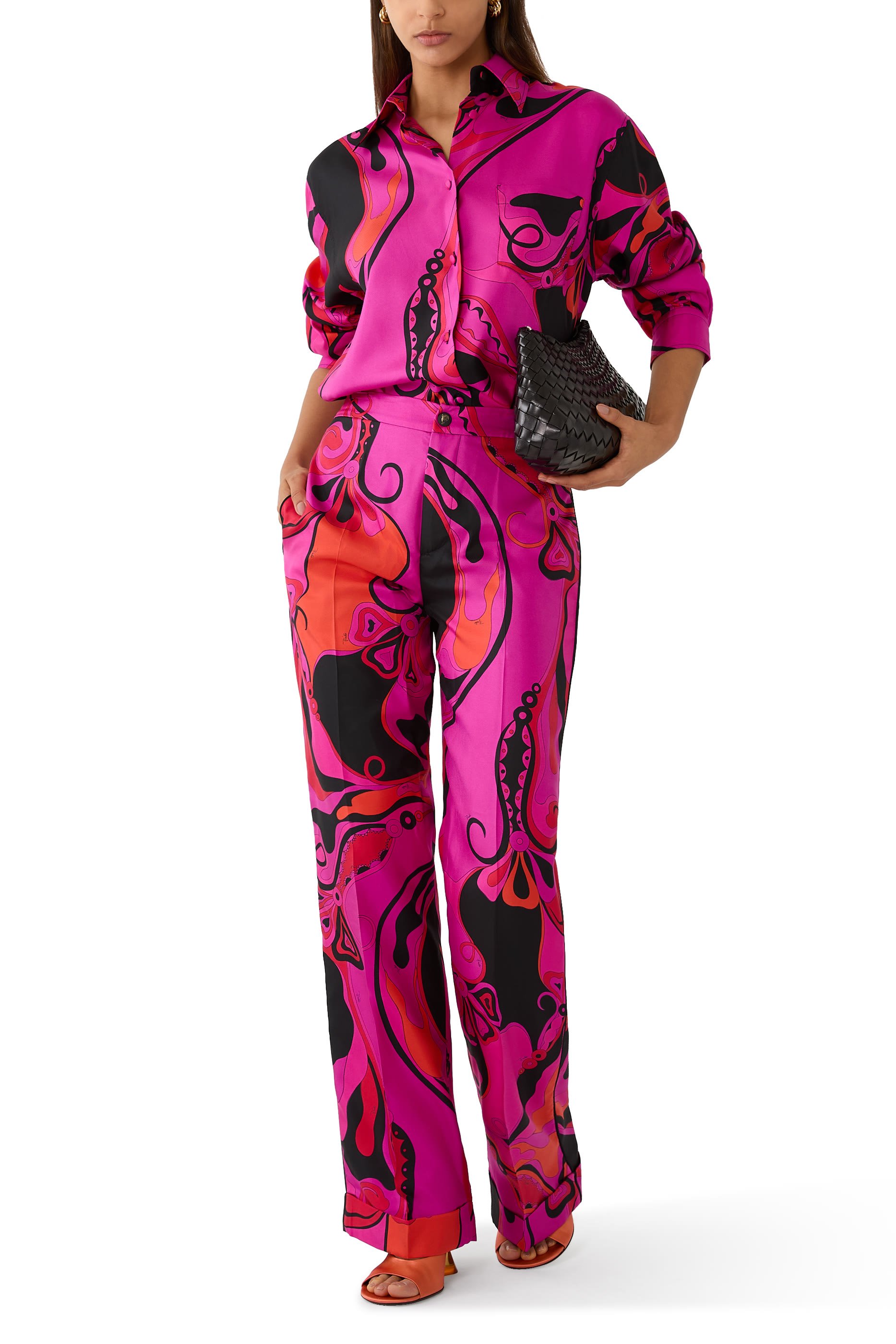 قميص بنقشة اوركيدي