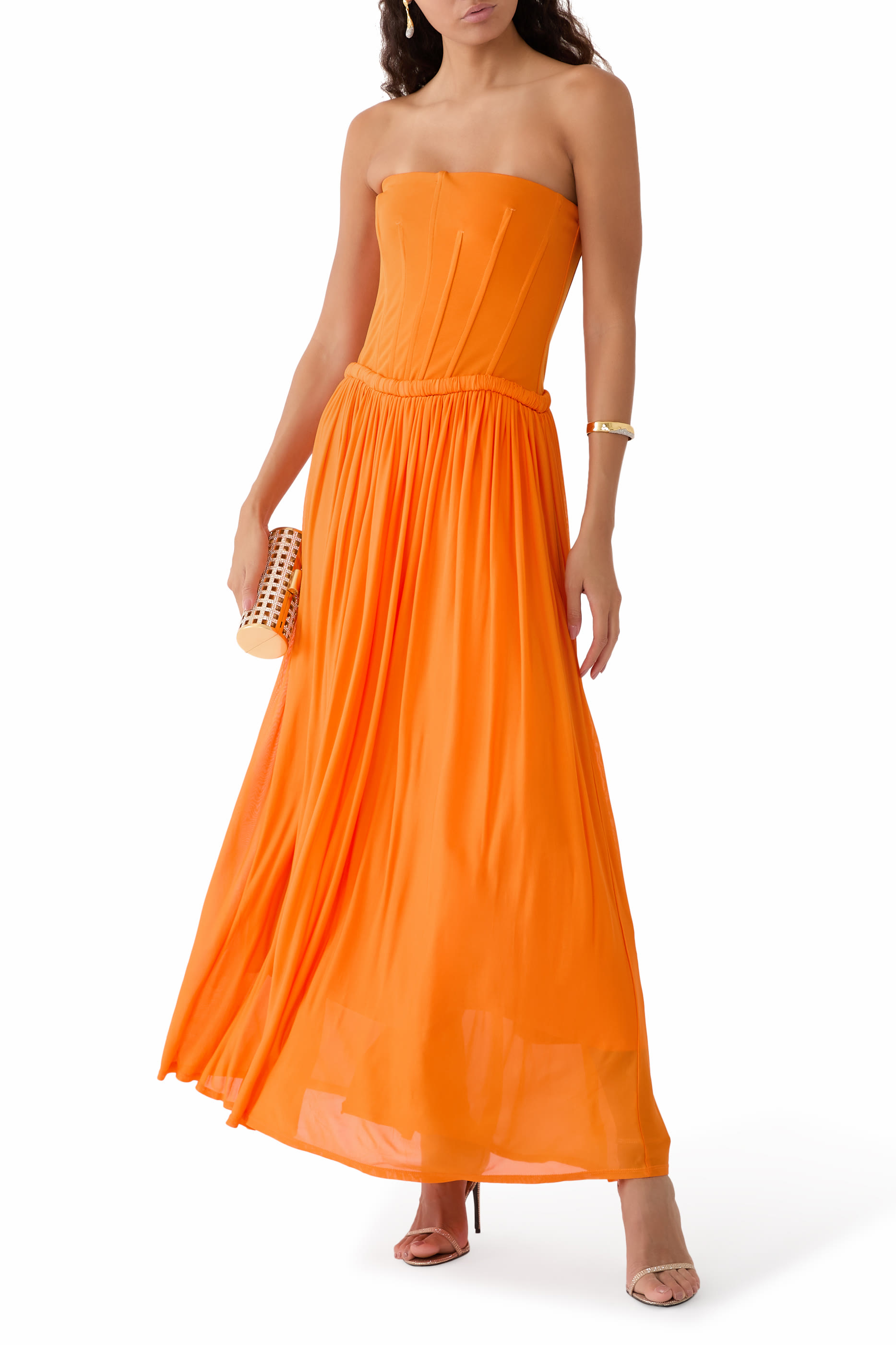 فستان أداليس بلا حمالات جيرسيه