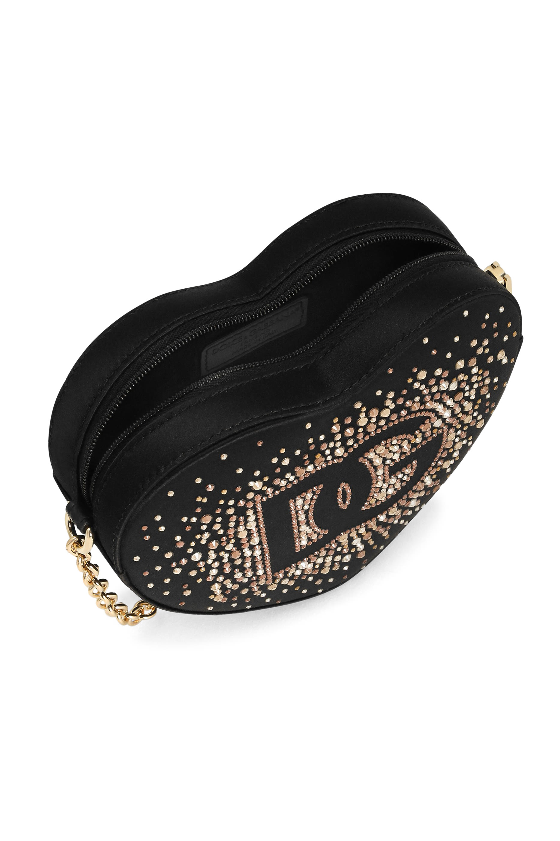 حقيبة كروس غيرلي بتصميم قلب ساتان بشعار الماركة للأطفال