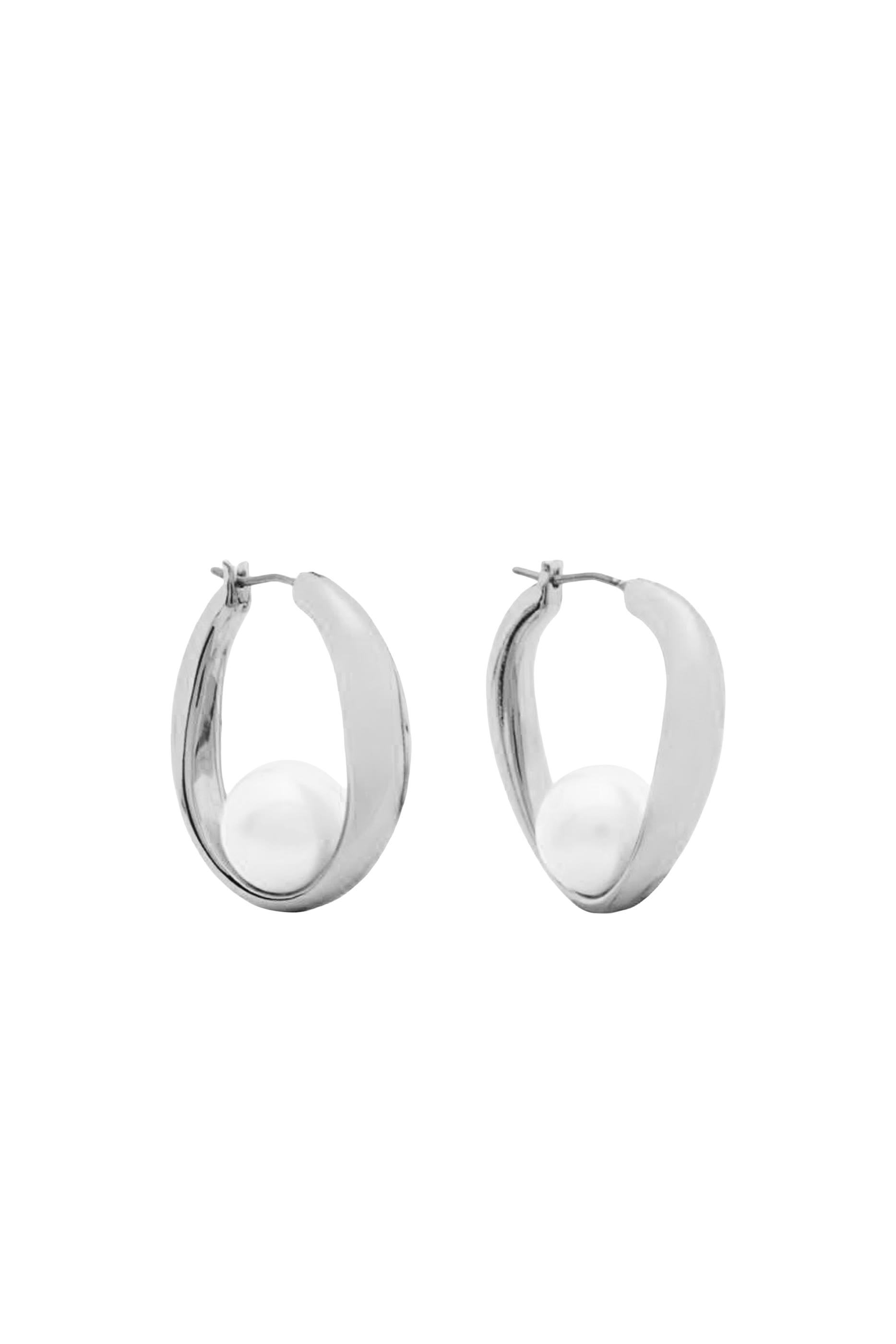 أقراط دائرية هارموني زجاج وتيتانيوم