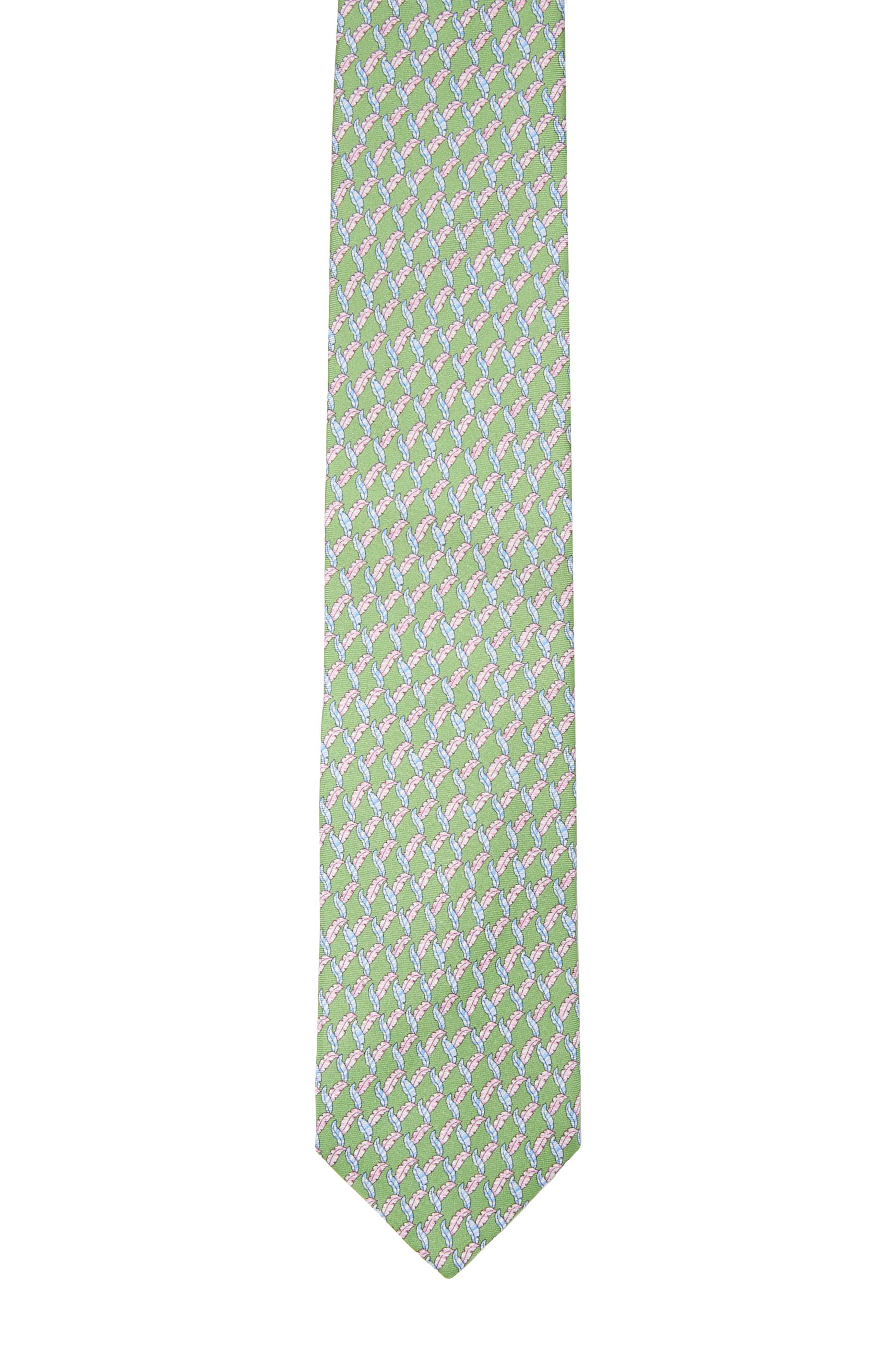Leaf Print Silk Tie