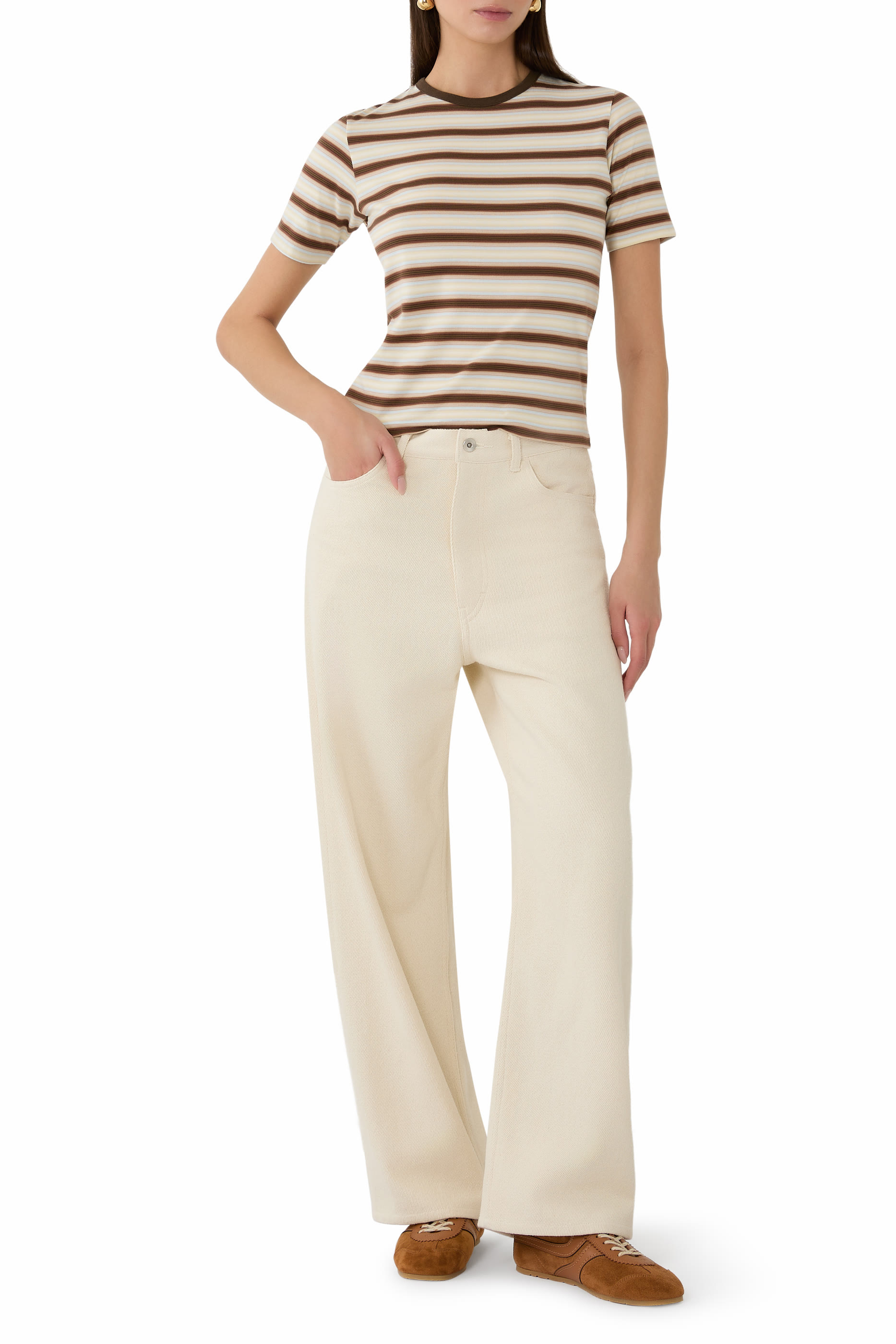 تيشيرت مخطط بلون متدرج