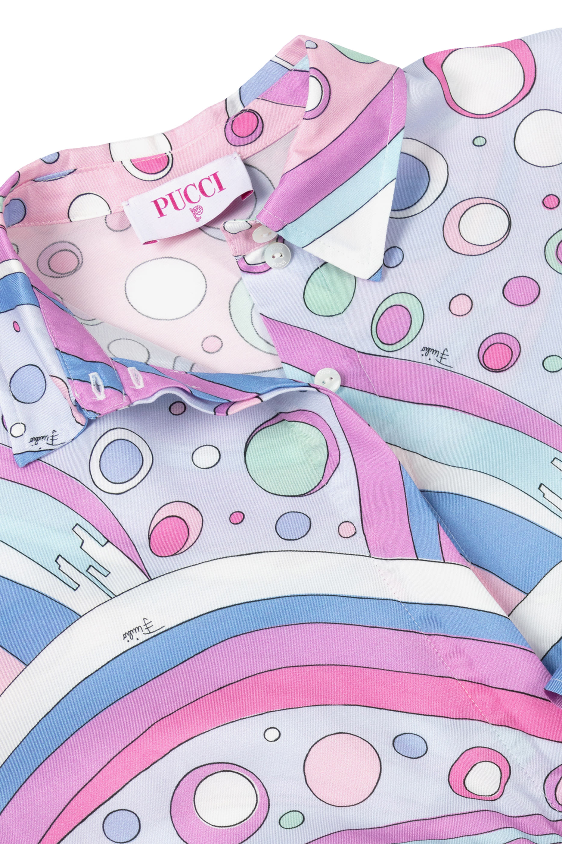 فستان منسوج بطبعات تجريدية للأطفال