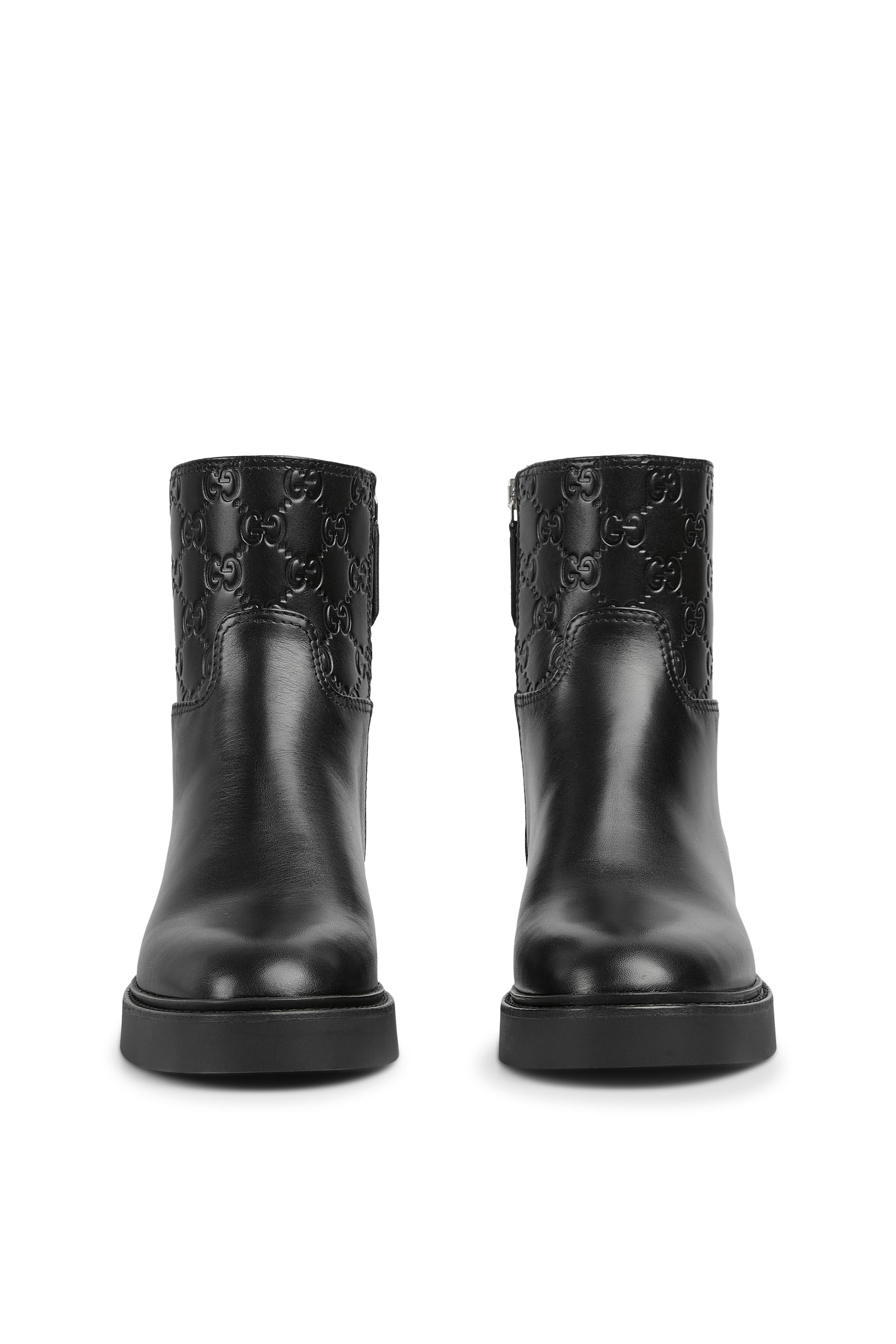 حذاء بوت بطول الكاحل بحلية لجام الحصان بتصميم رفيع