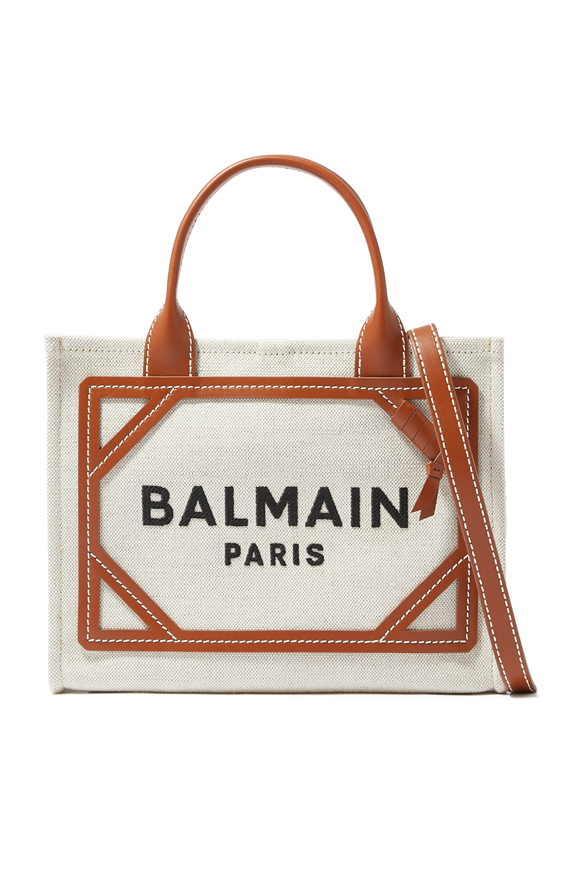 حقيبة يد بي ارمي صغيرة قماش قنب بأجزاء جلد