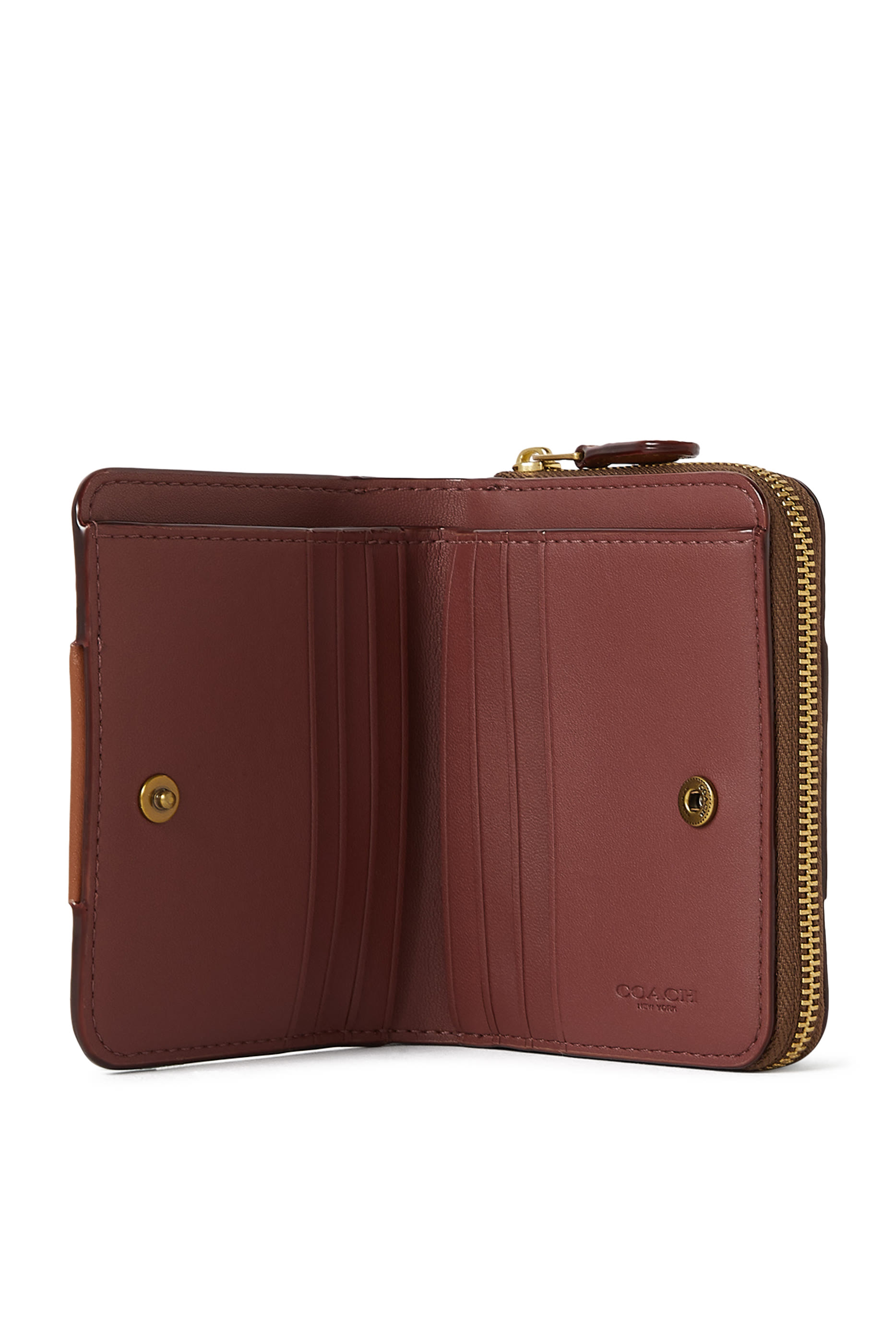 محفظة ثنائية الطي بشعار الماركة