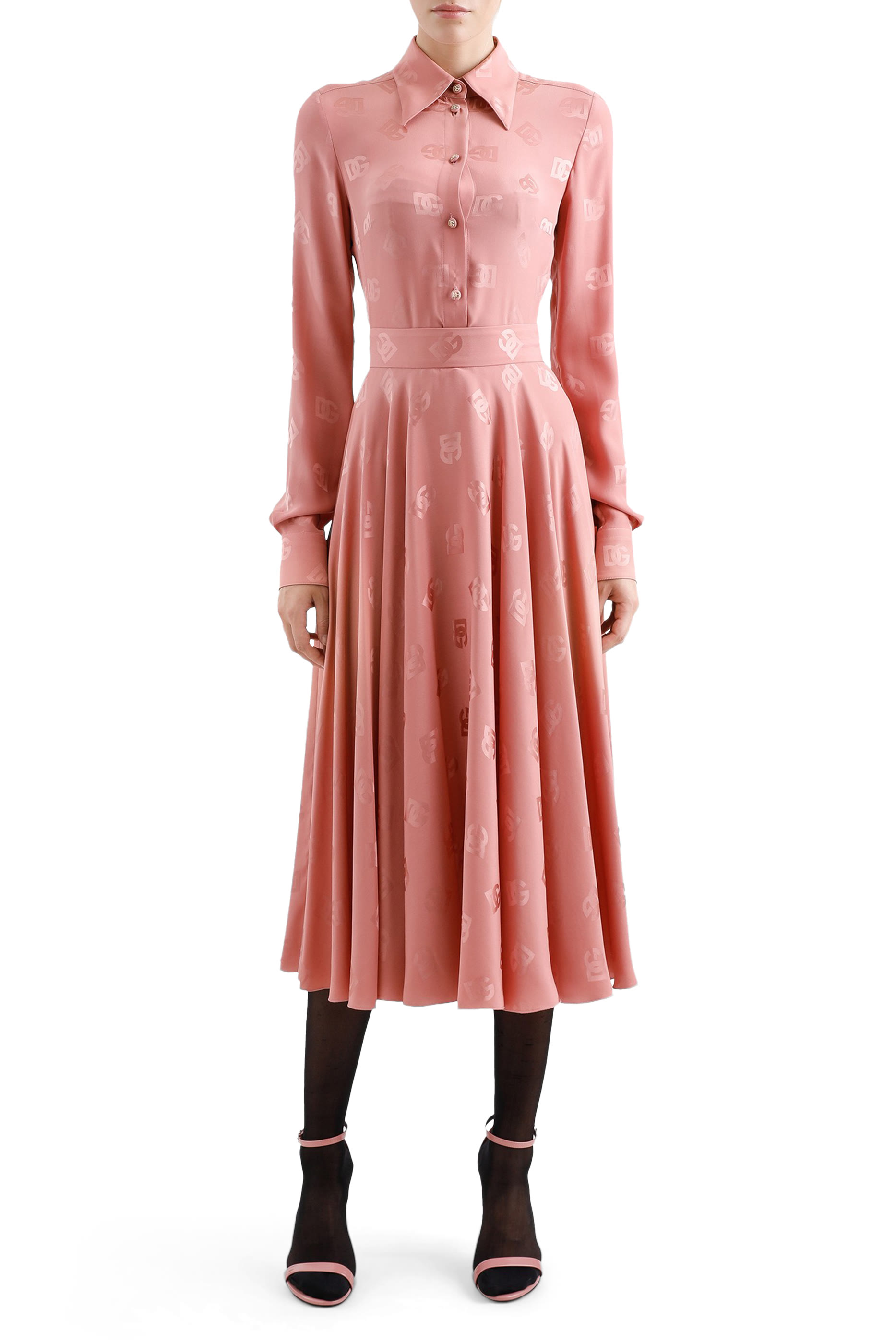 تنورة بنقشة حرفي شعار الماركة بالكامل