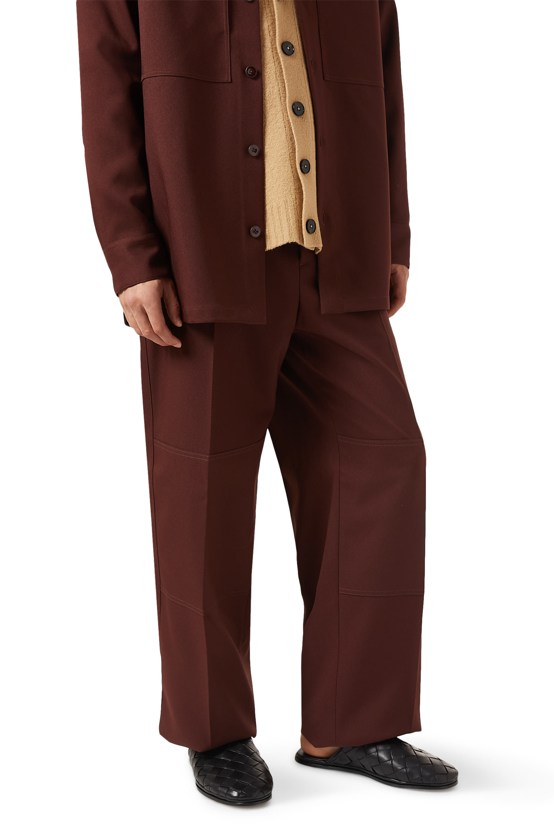 حذاء سنداي مفتوح من الخلف جلد