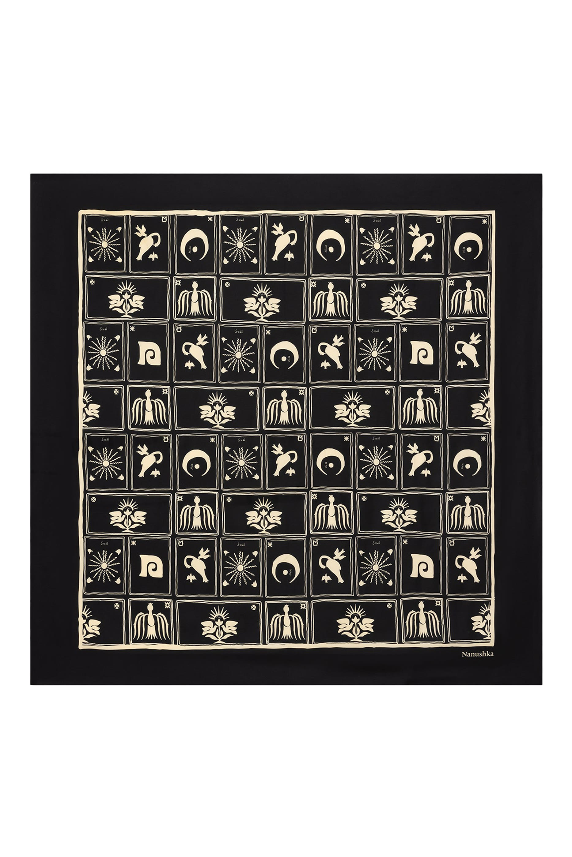 وشاح مياني حرير بطبعات