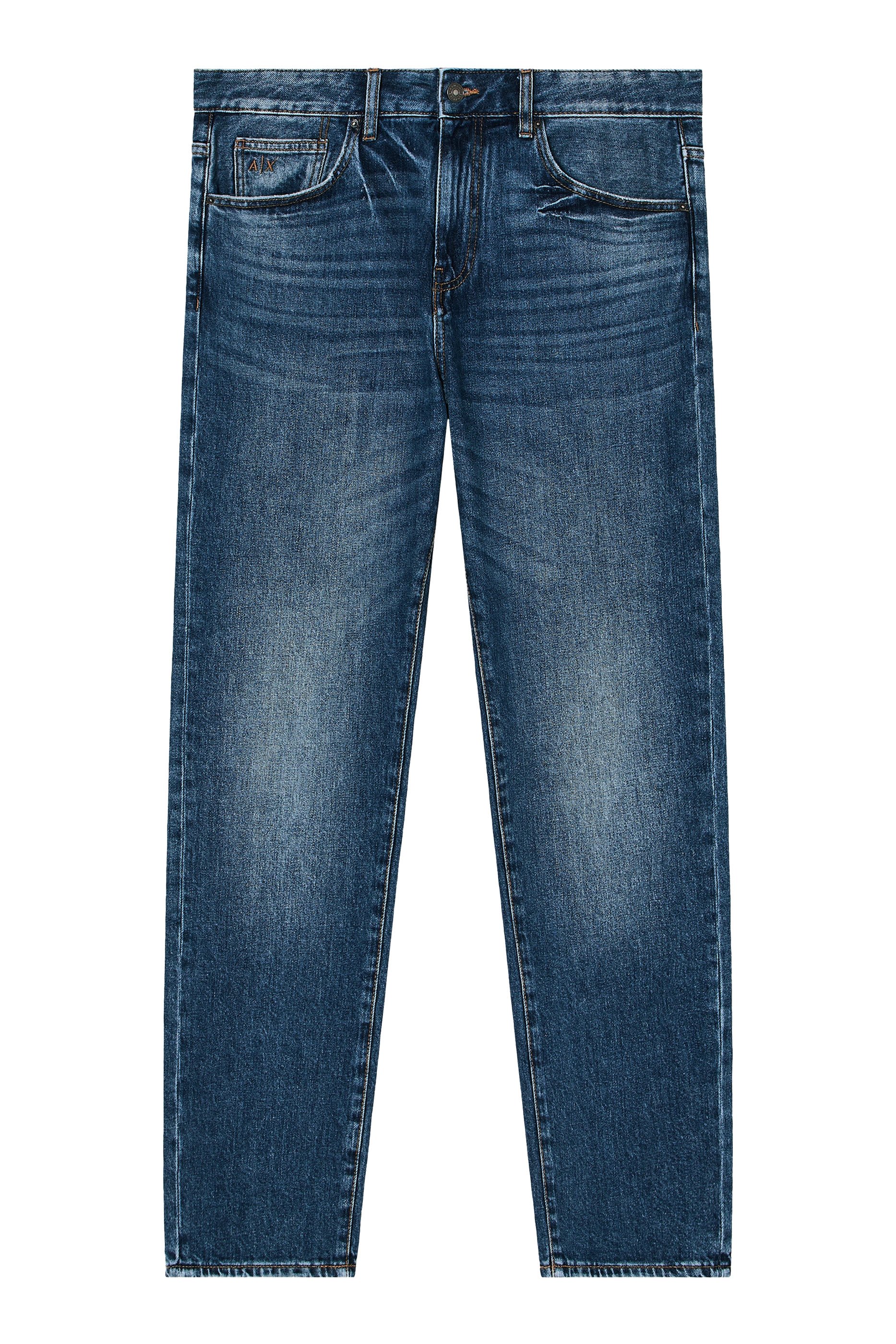 بنطال بخمسة جيوب بشعار حرفي الماركة