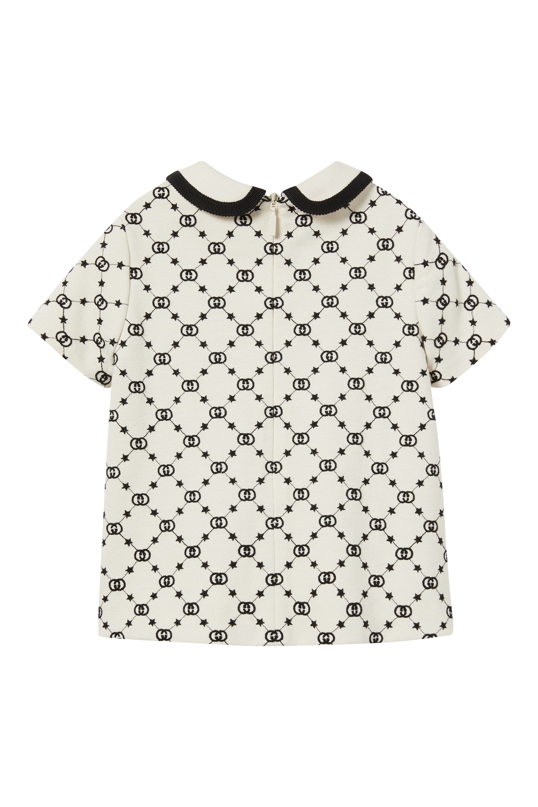 فستان جيرسيه بتطريز شعار الماركة