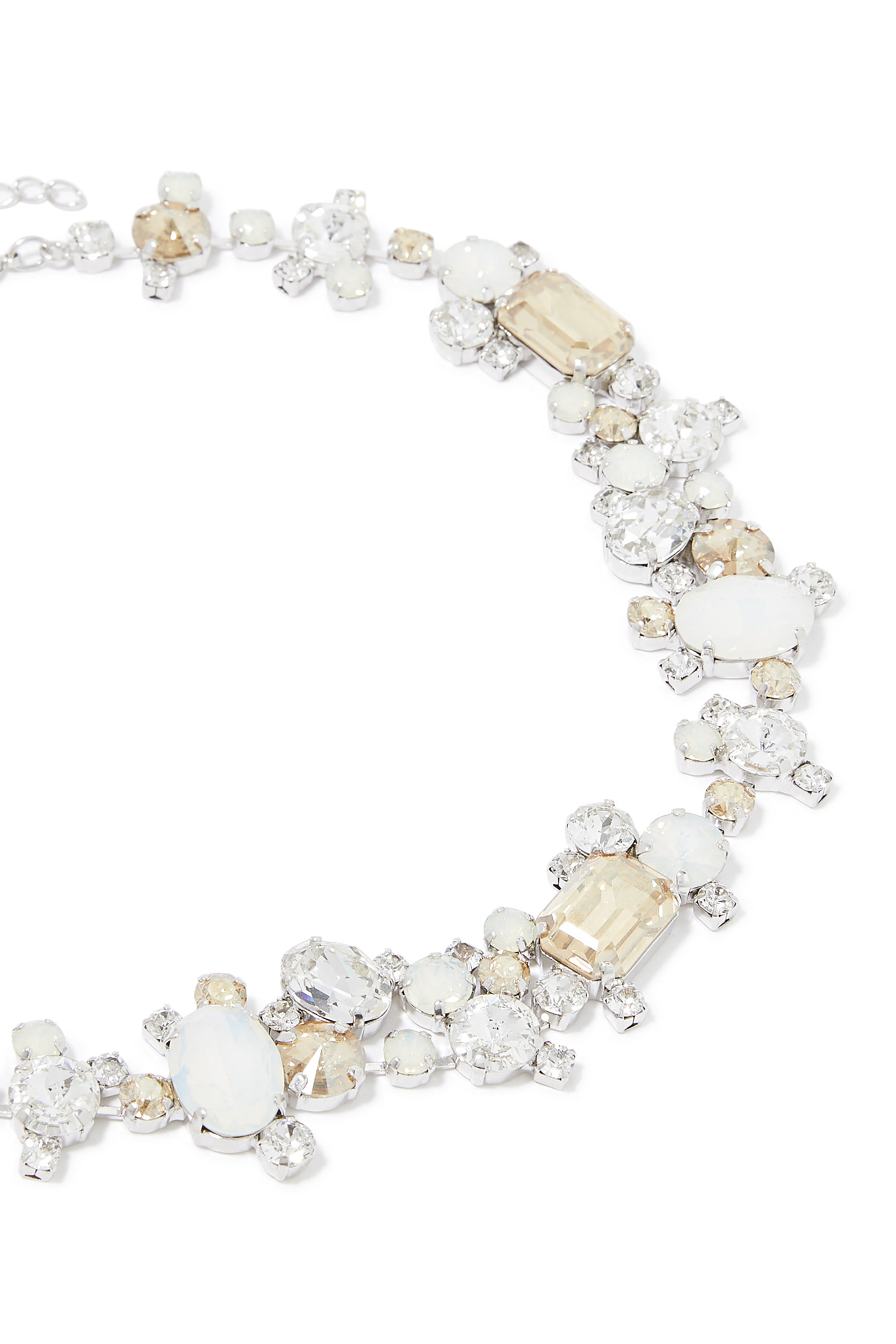 قلادة نورا نحاس مطلي بالروديوم