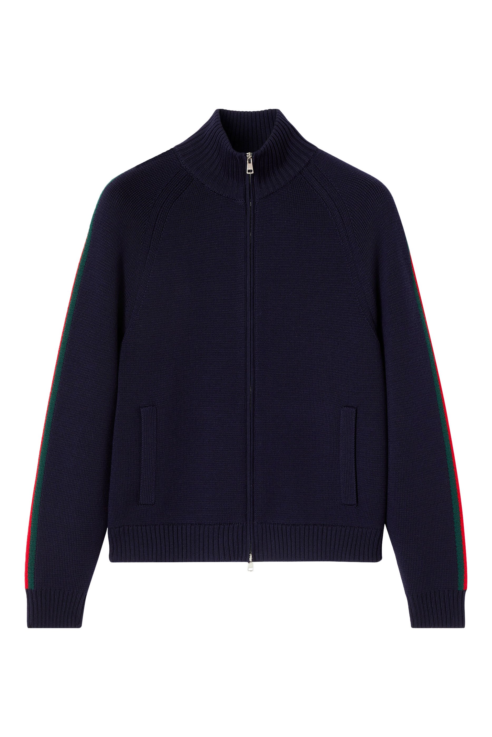 جاكيت بسحاب منسوج صوف