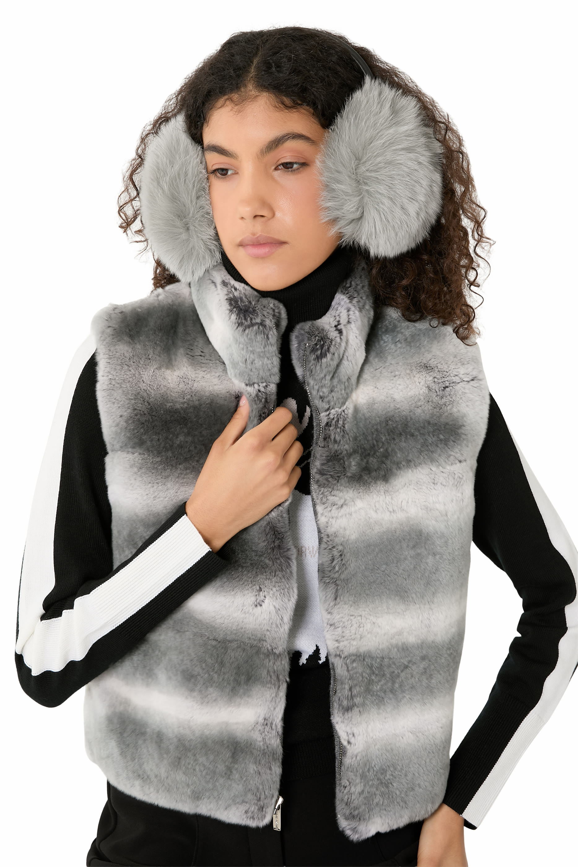 غطاء للأذنين فرو المنك