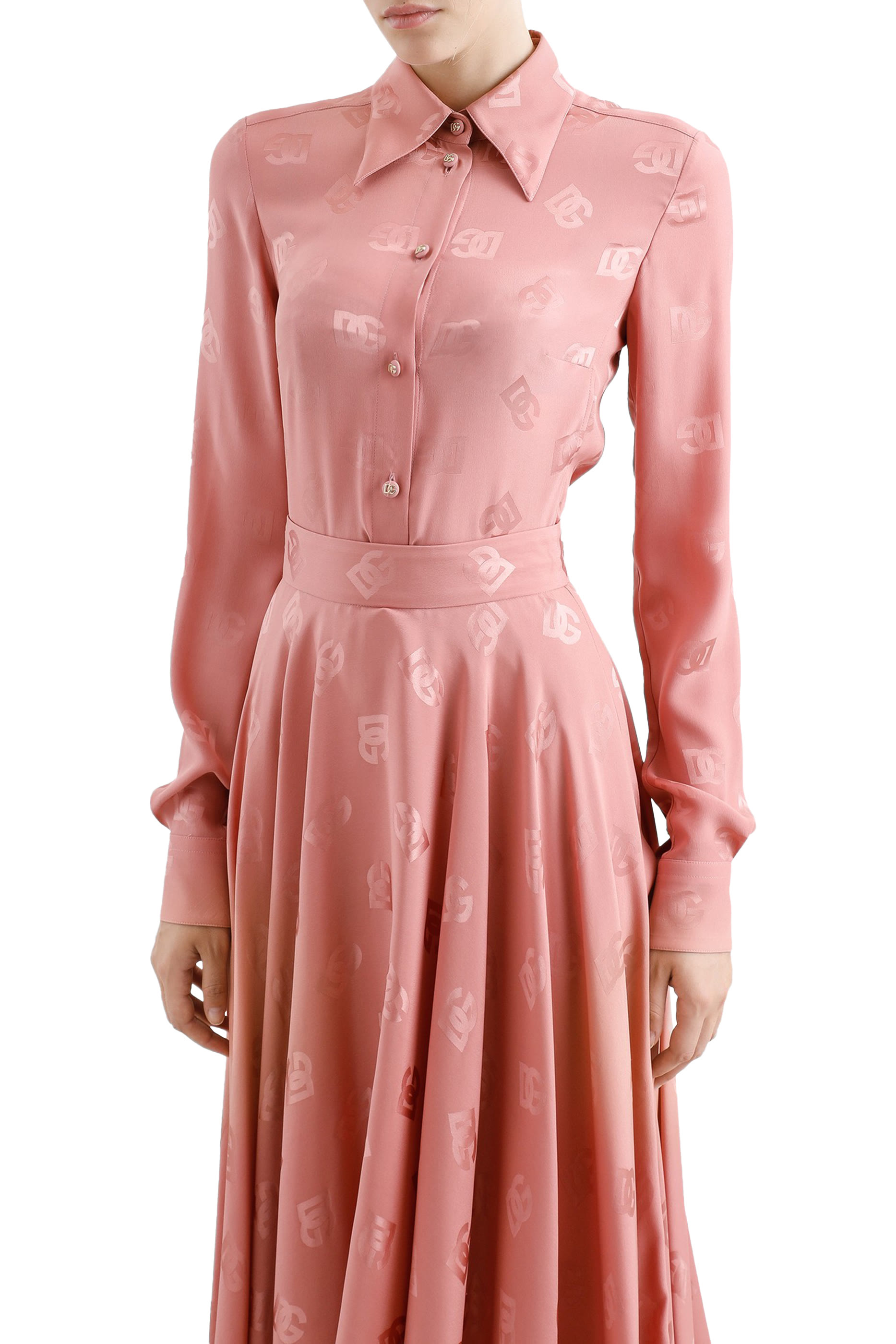 تنورة بنقشة حرفي شعار الماركة بالكامل