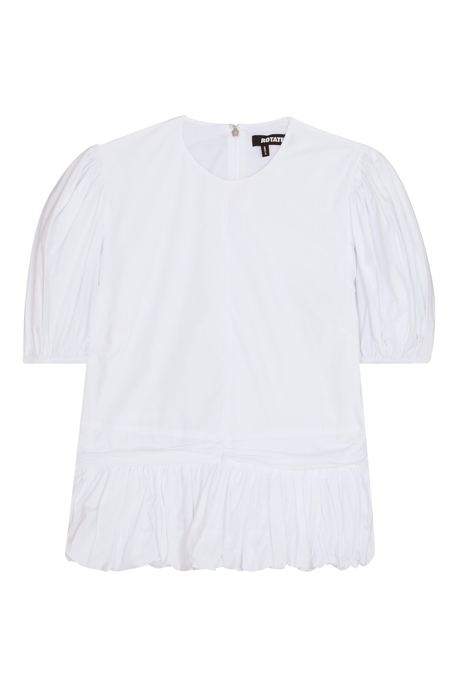 بلوزة أليكس بحافة جرس قطن بوبلين