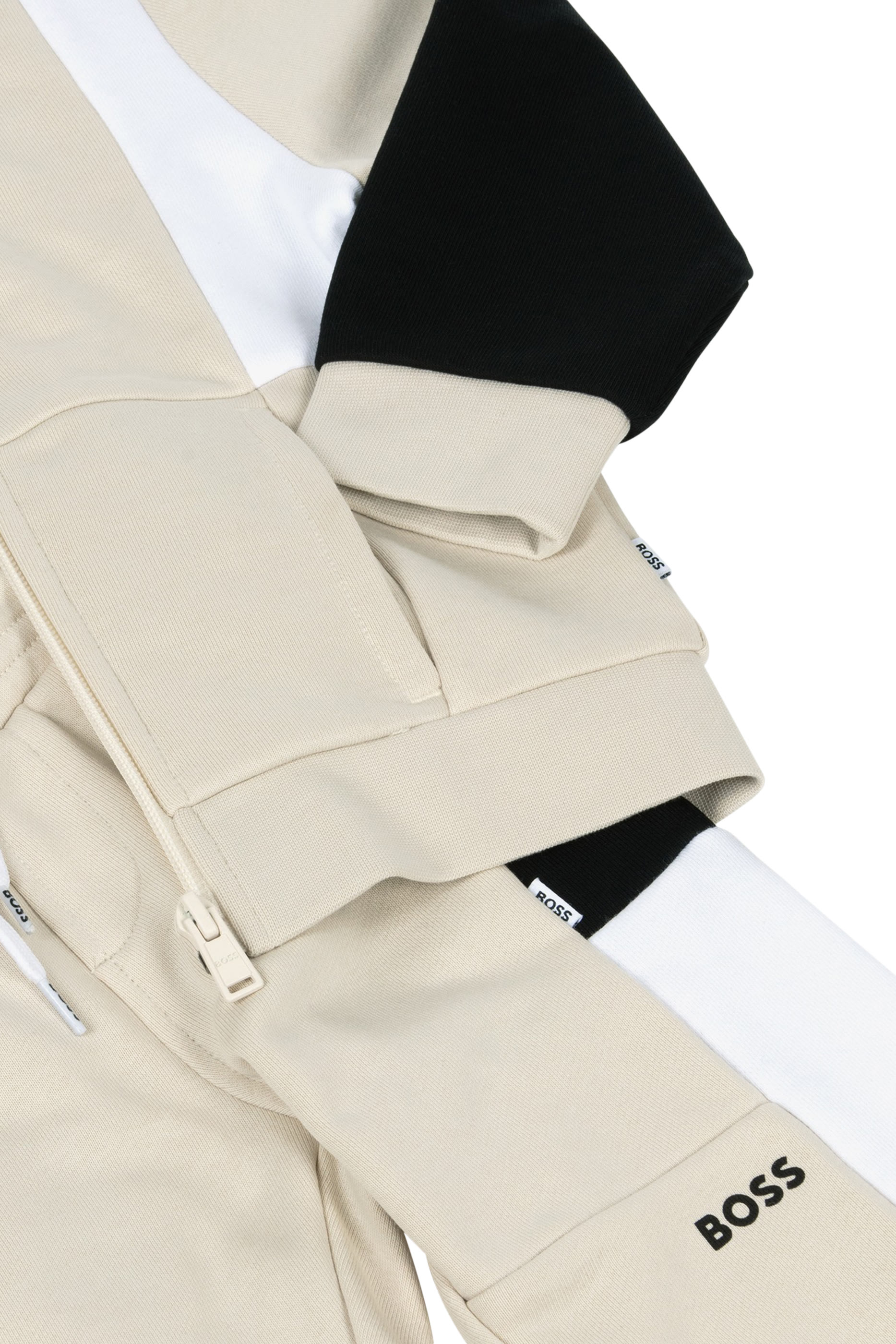 طقم بدلة رياضية بنقشة شعار الماركة للأطفال، 2 قطع