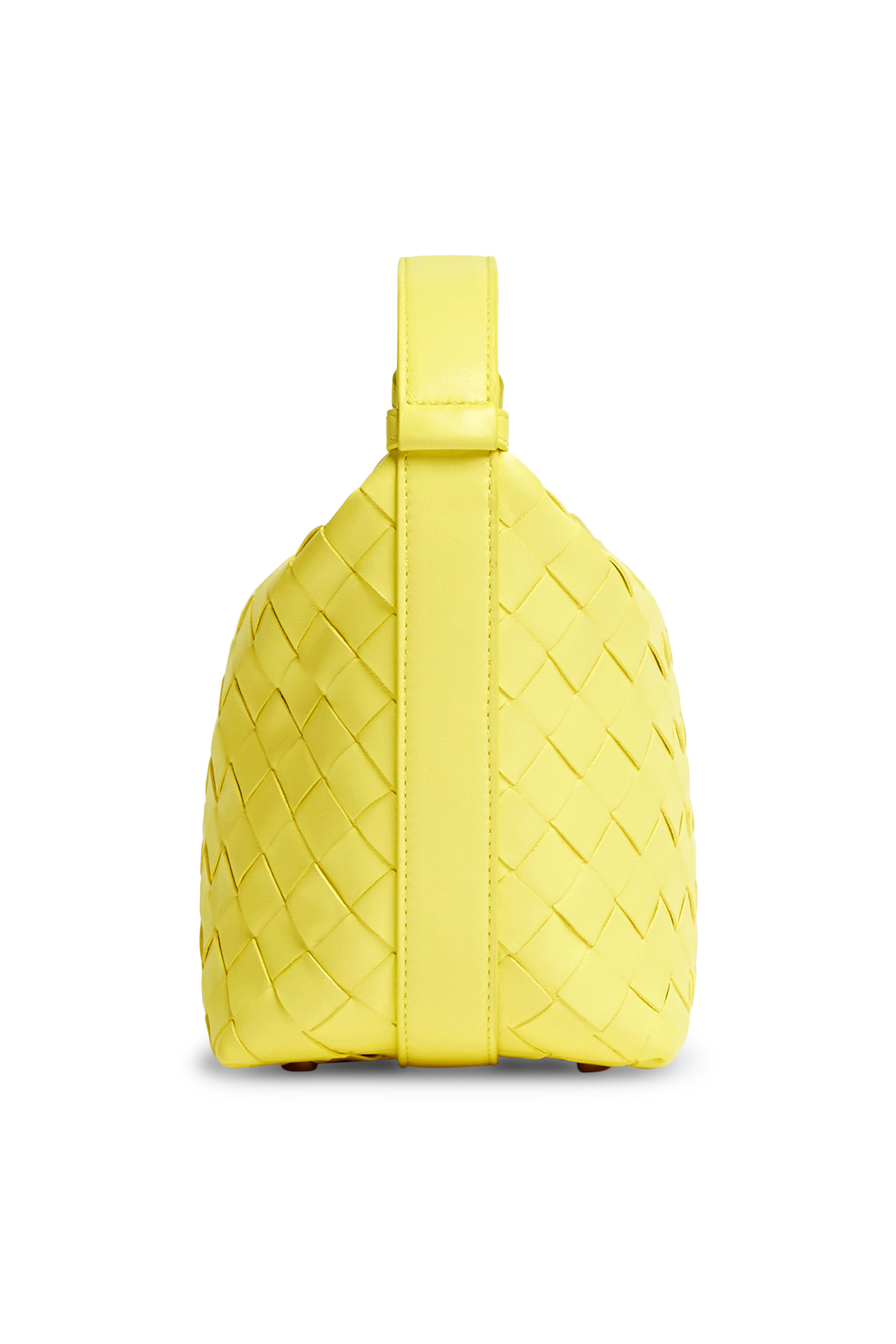 حقيبة كتف والاس صغيرة بتصميم مجدول جلد