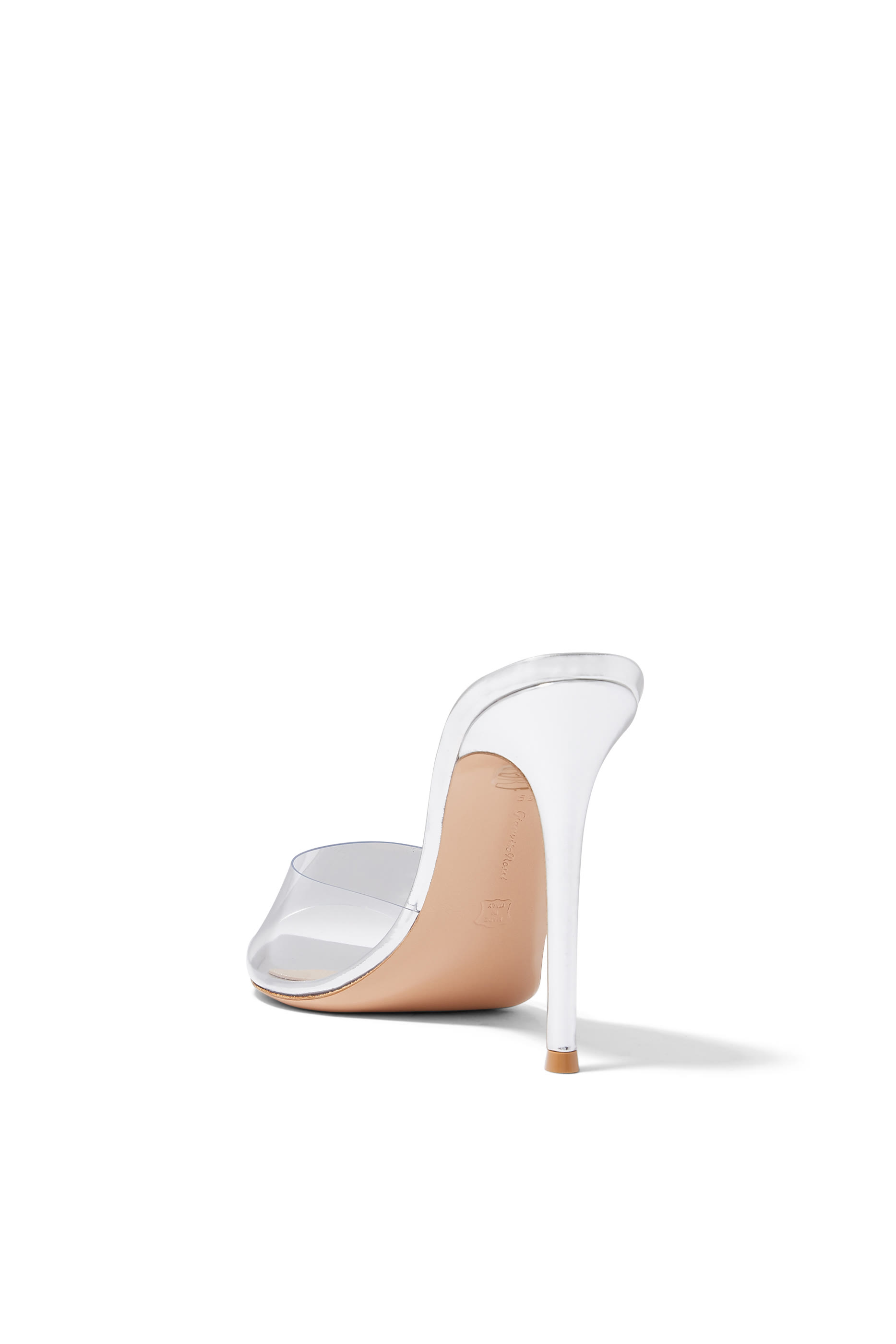 حذاء إيل 108 مفتوح من الخلف جلد بأجزاء شفافة