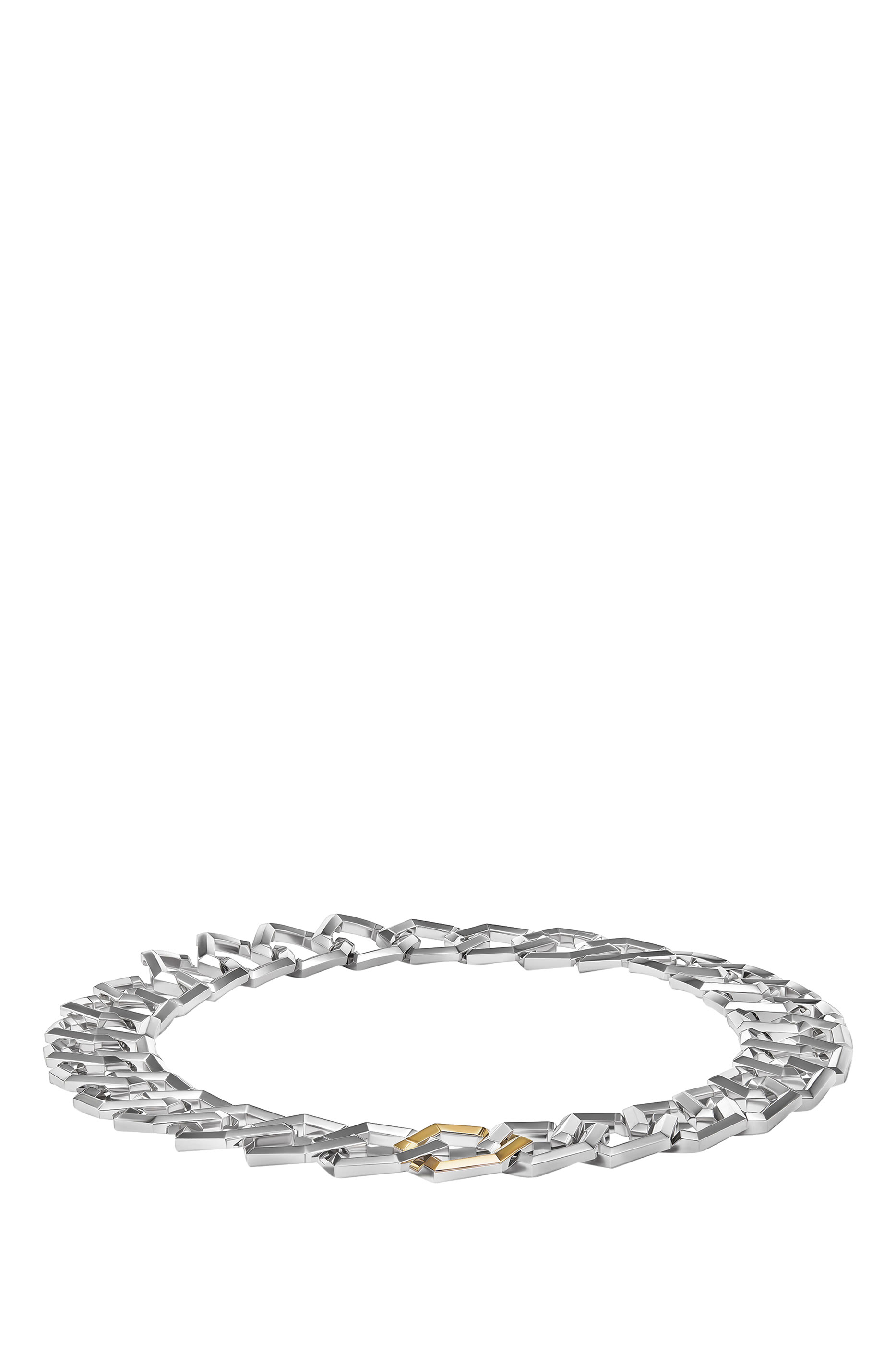 قلادة كارلايل ذهب أصفر عيار 18 وفضة إسترلينية