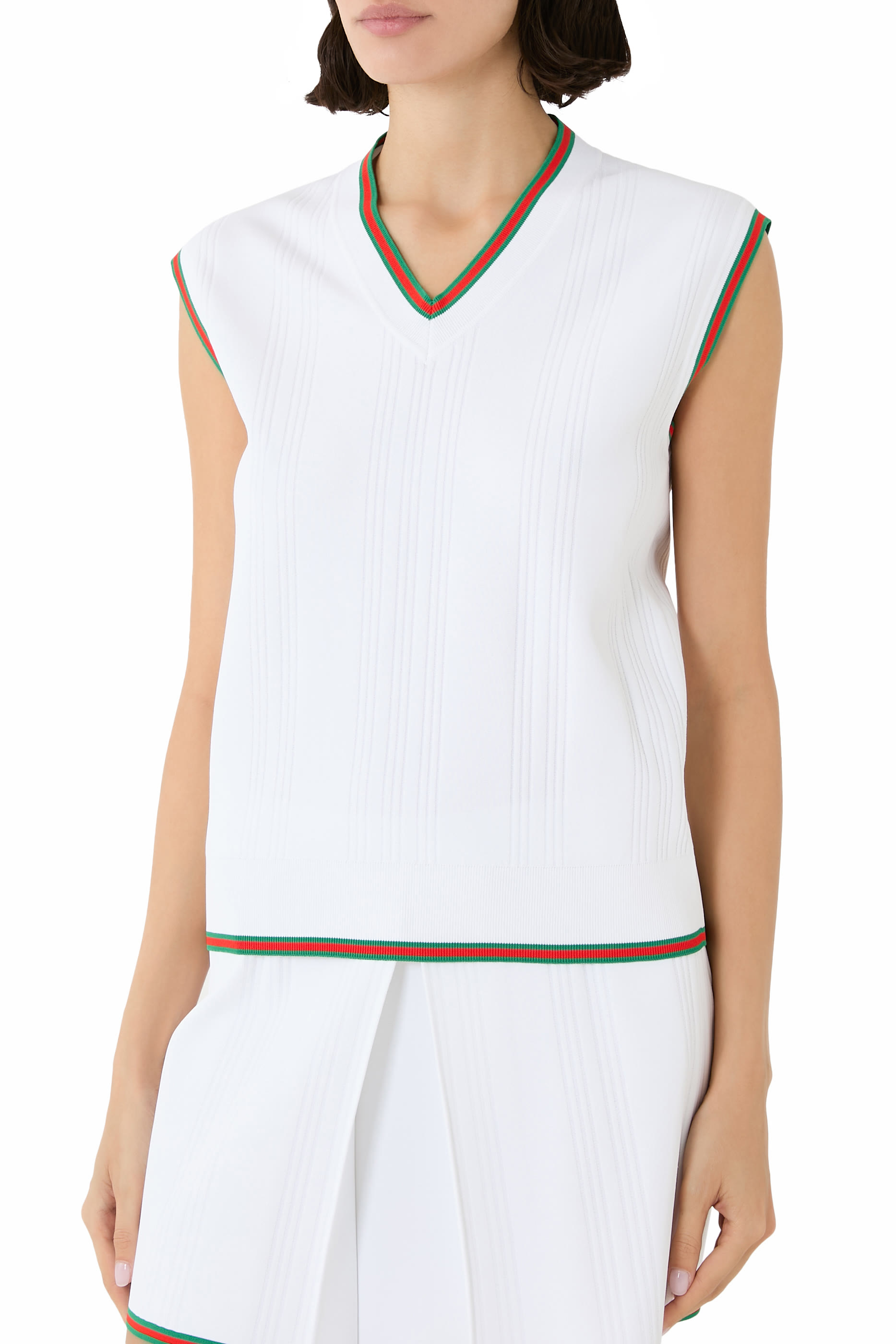 بلوزة بتصميم فيست بحواف ويب