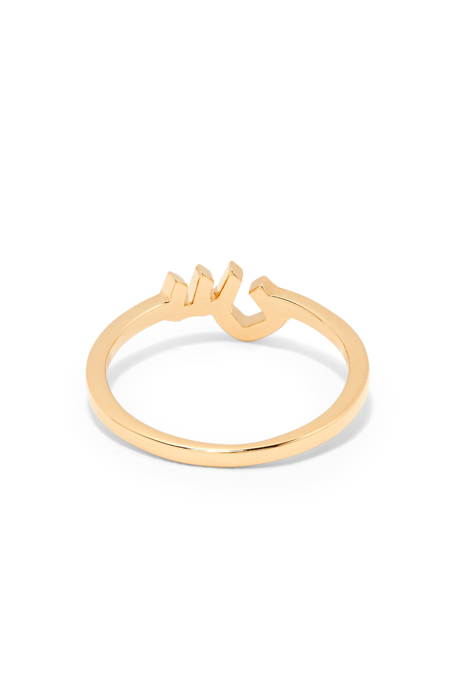 خاتم مينا بحلية حرف س مطلية بالمينا