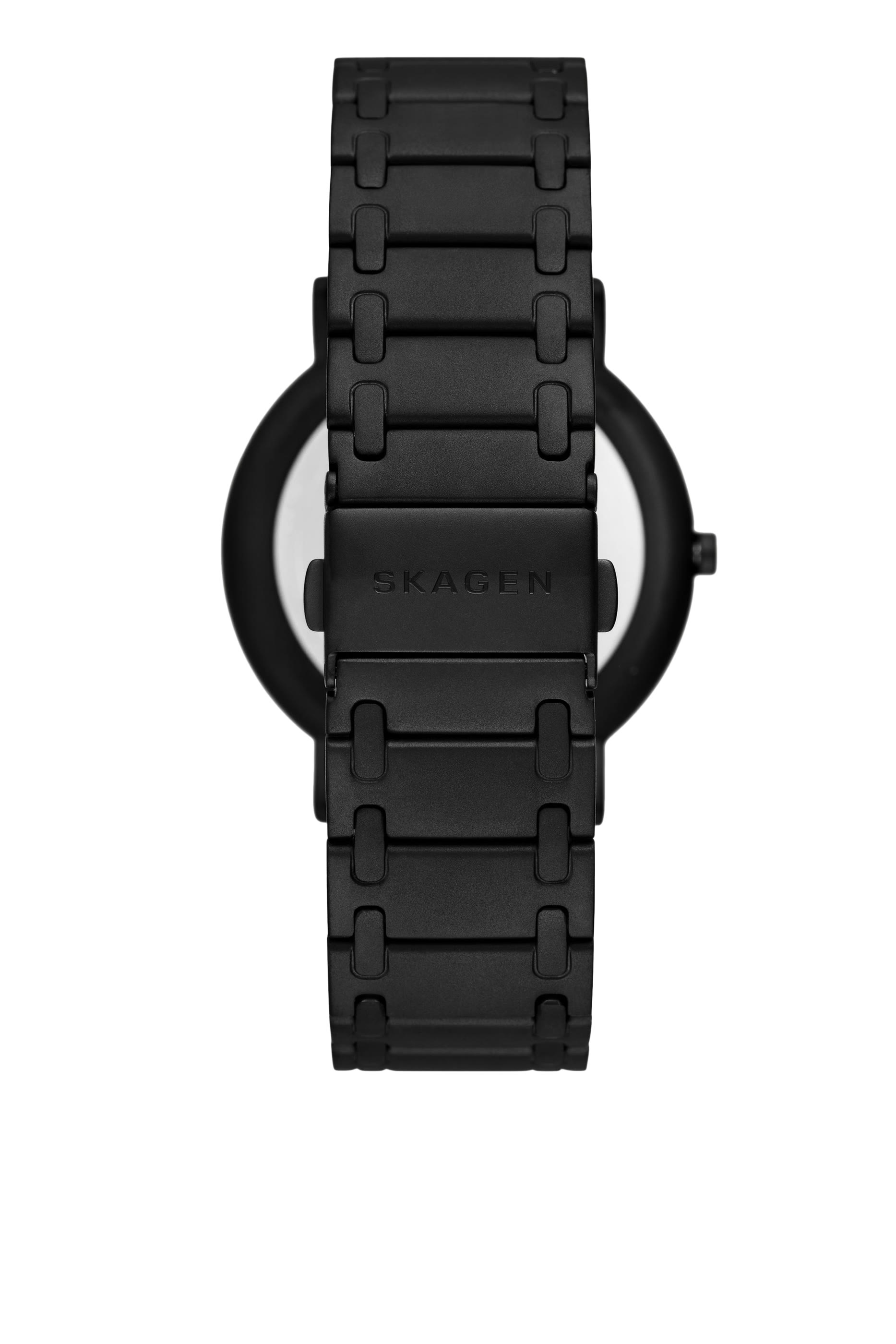 ساعة بثلاث عقارب وسوار وشعار الماركة ستانلس ستيل