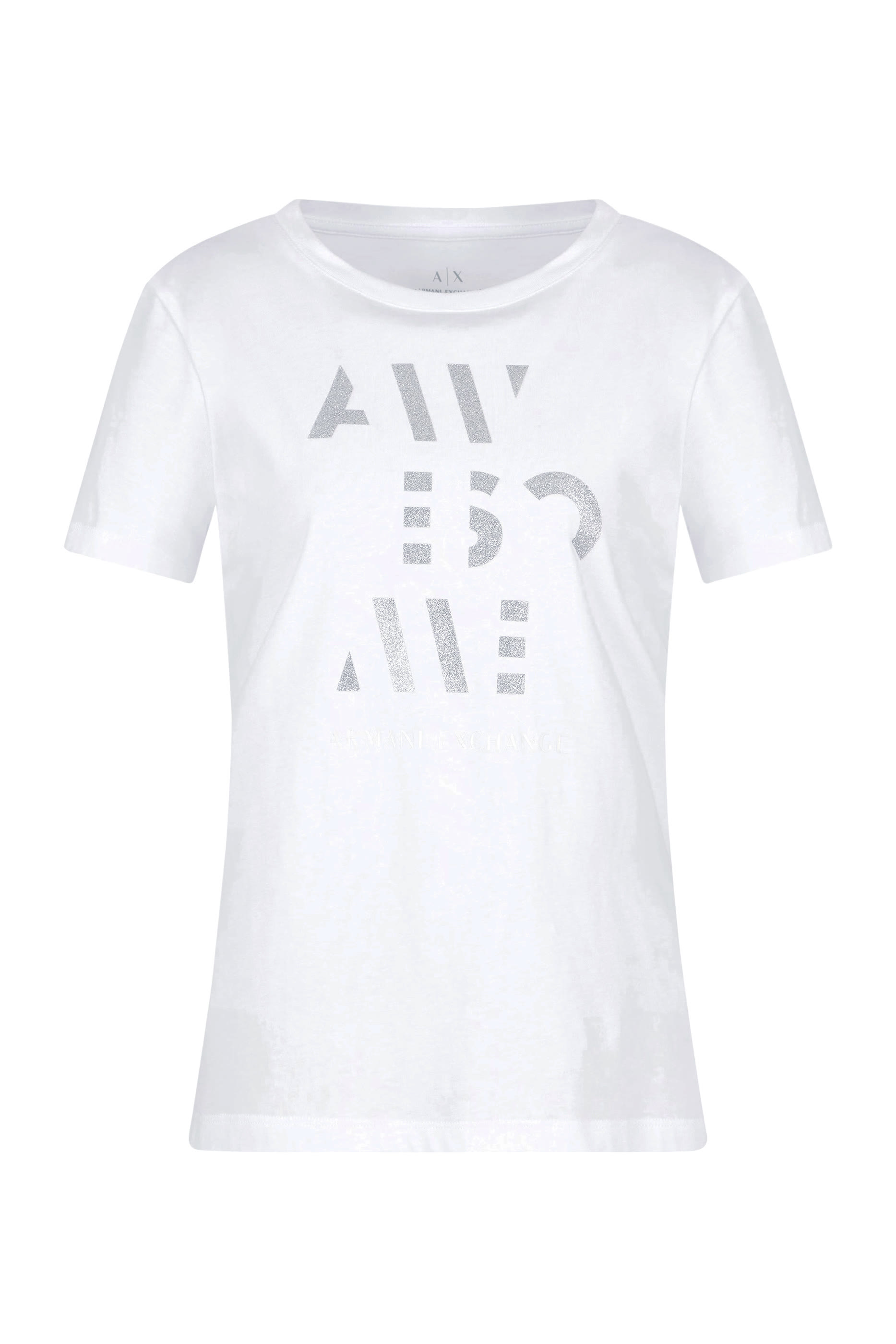 تيشيرت بأكمام قصيرة وشعار الماركة