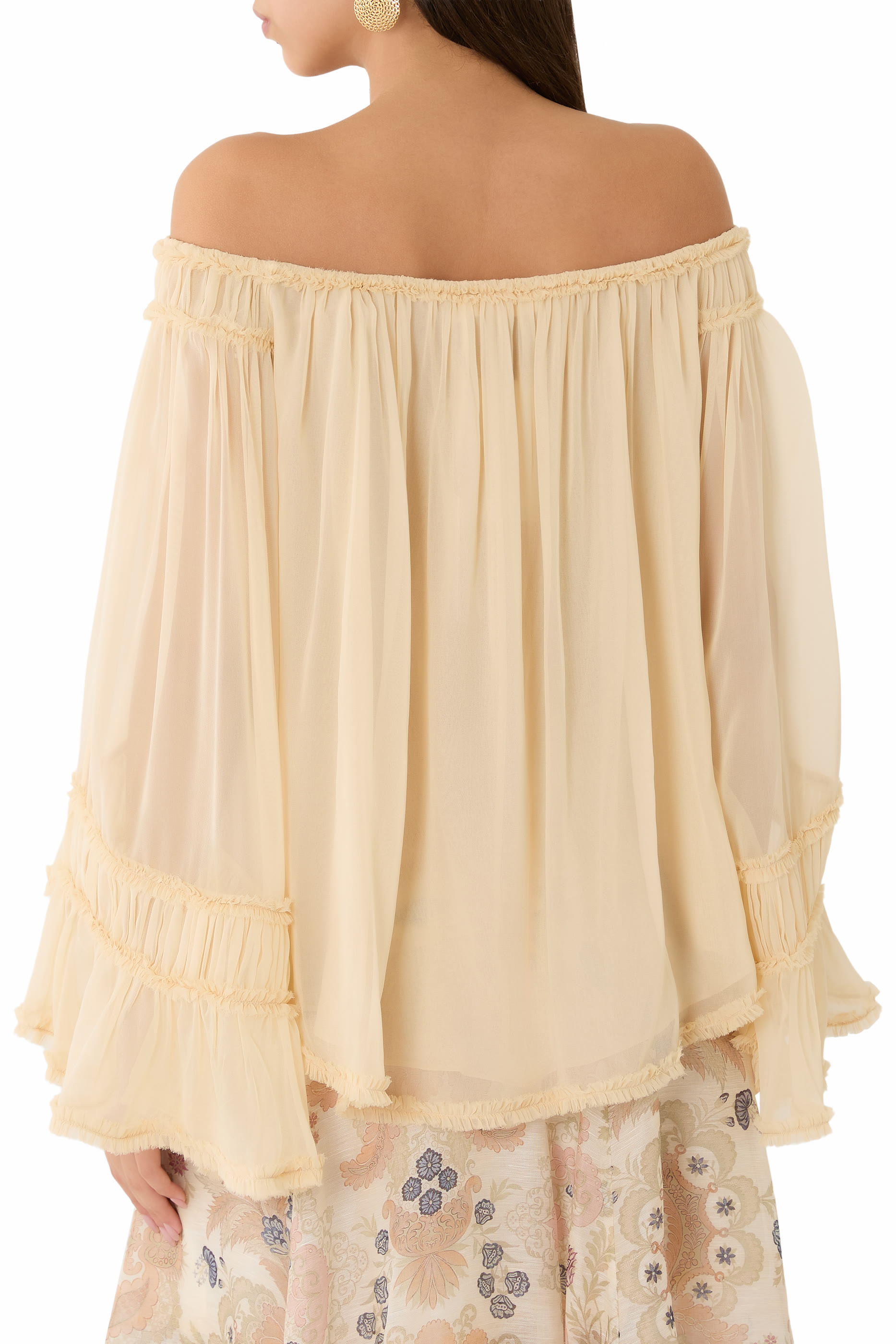 Rebellion Fray Flutter Blouse