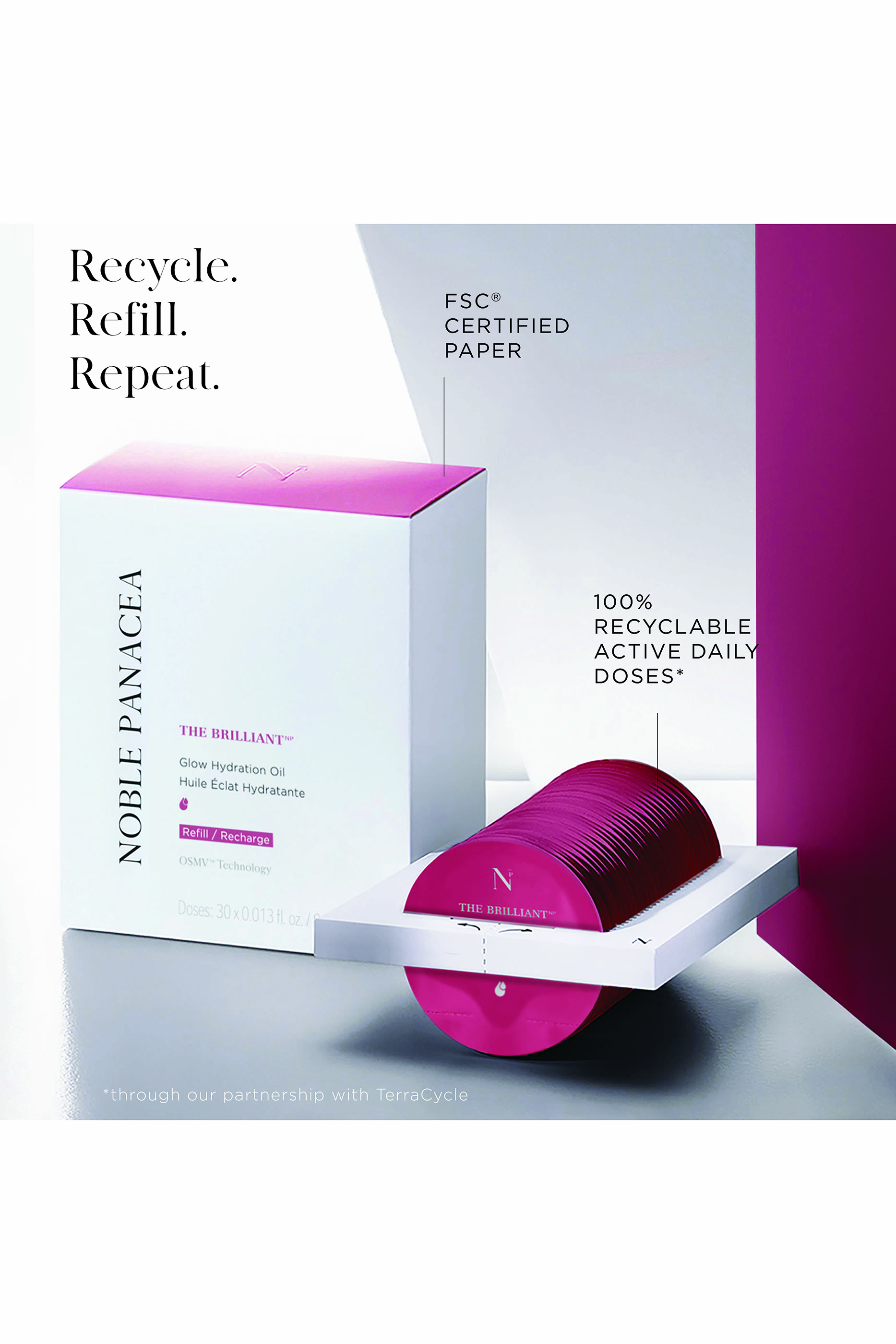 زيت مرطب ذا بريليانت غلو قابل لإعادة الملء