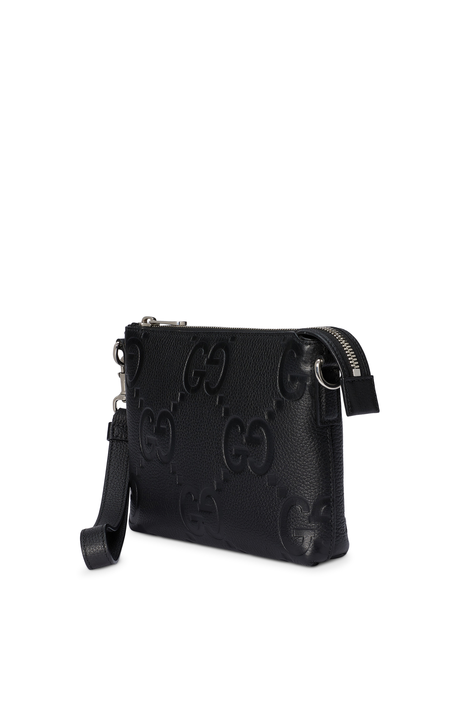 حقيبة مسنجر صغيرة بنقشة حرفي شعار الماركة بحجم كبير