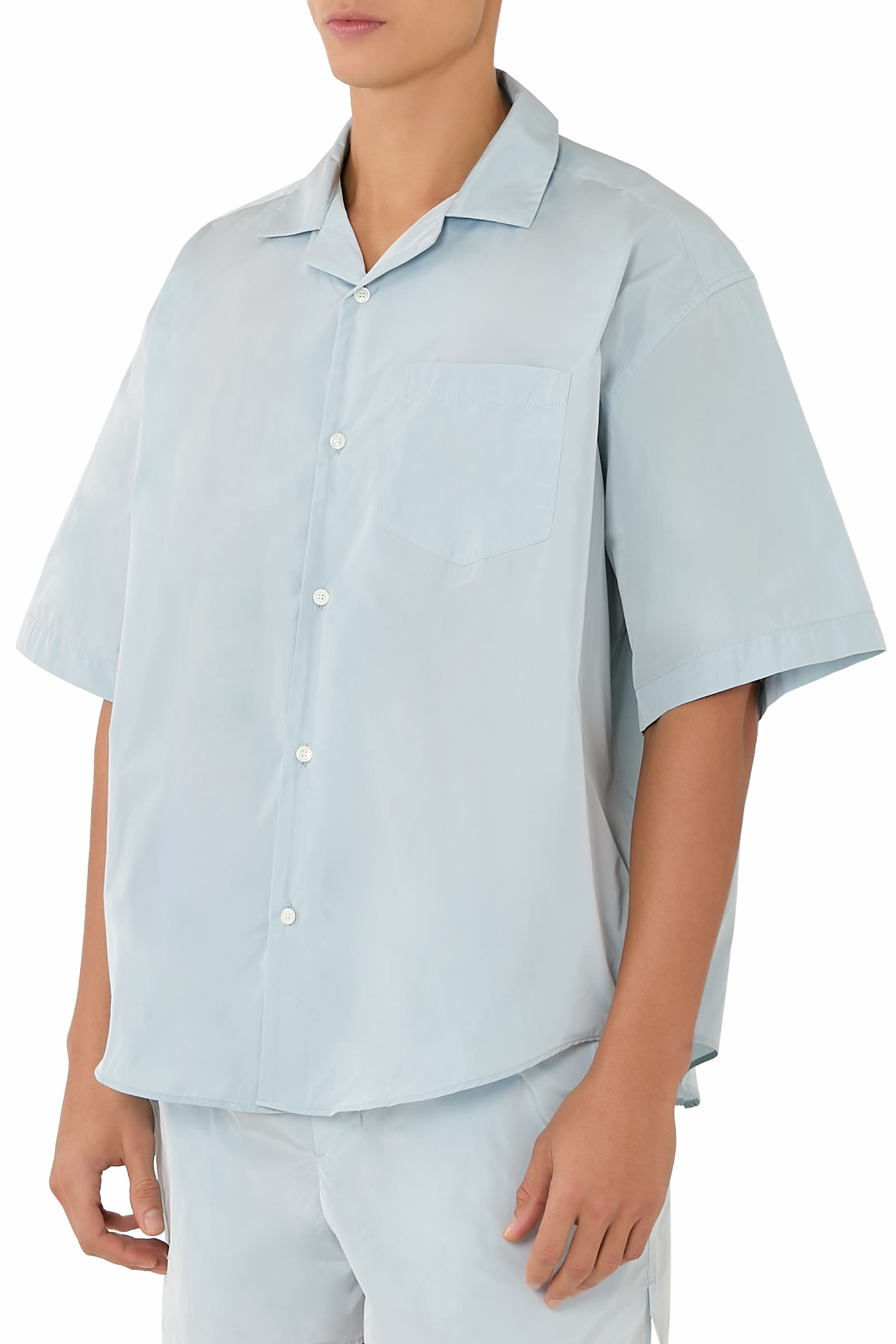 Taffetas Short Sleeve Boxy Shirt