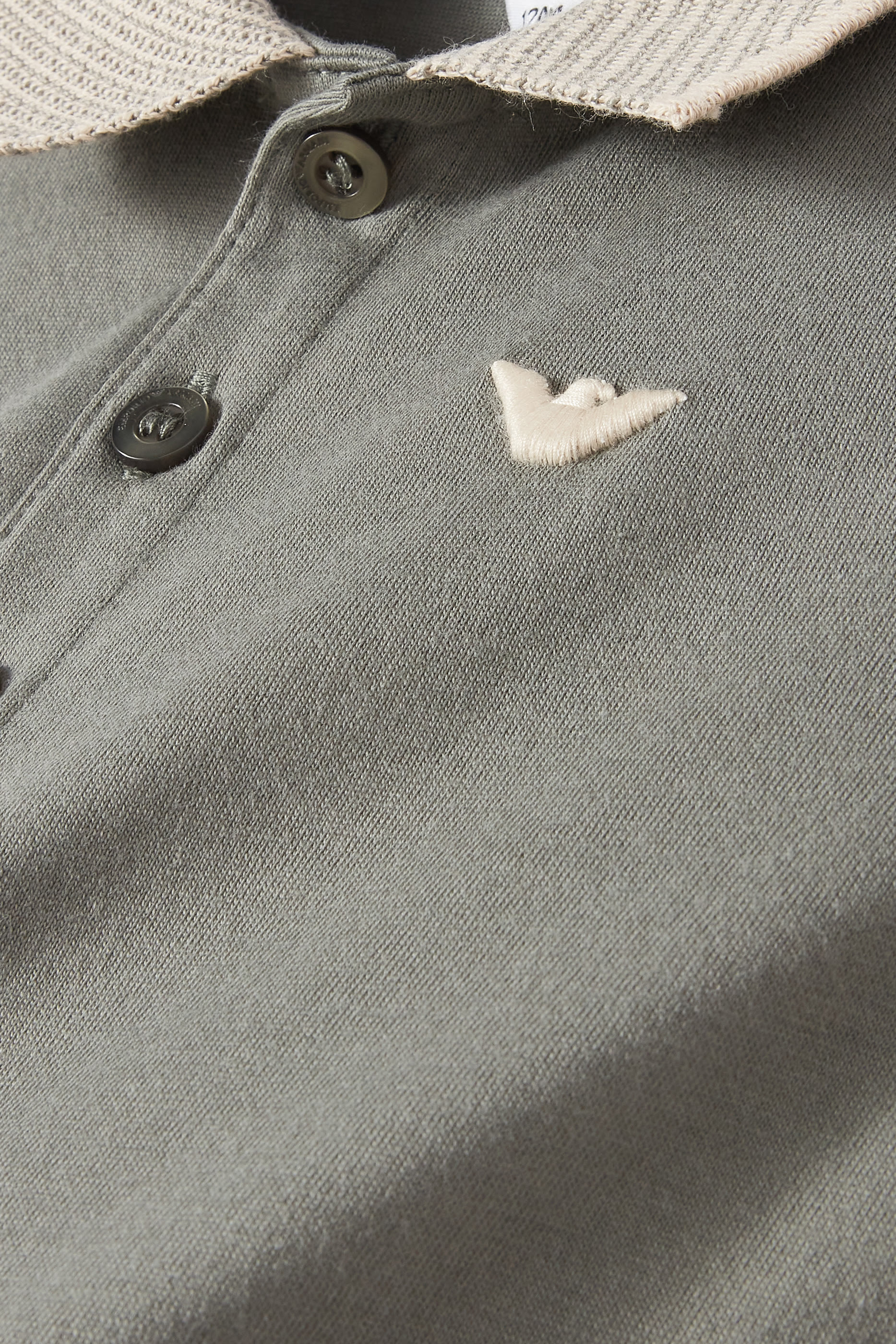 قميص بولو بتطريز شعار الماركة قطن للأطفال