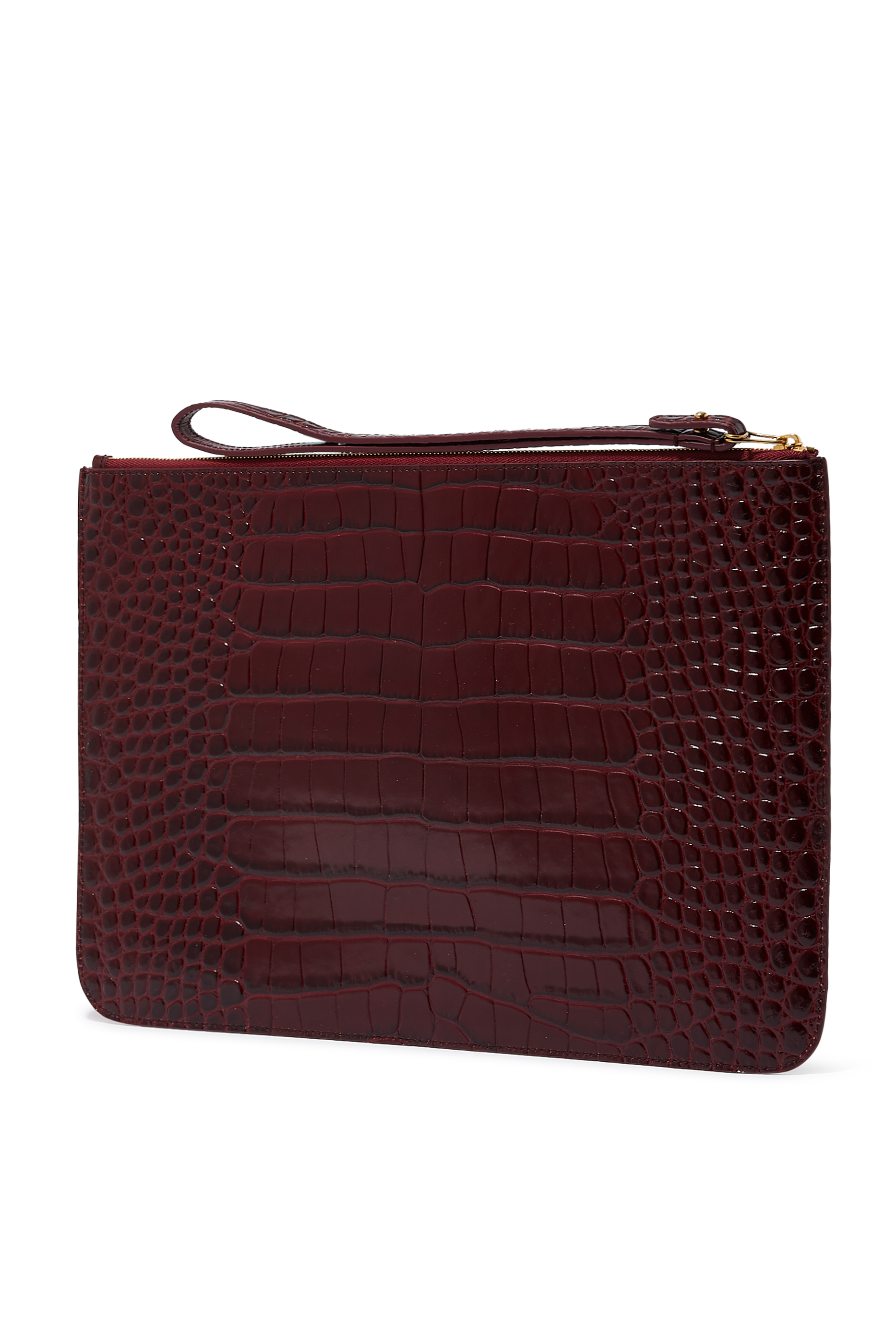 حقيبة صغيرة جلد بنقشة جلد التمساح