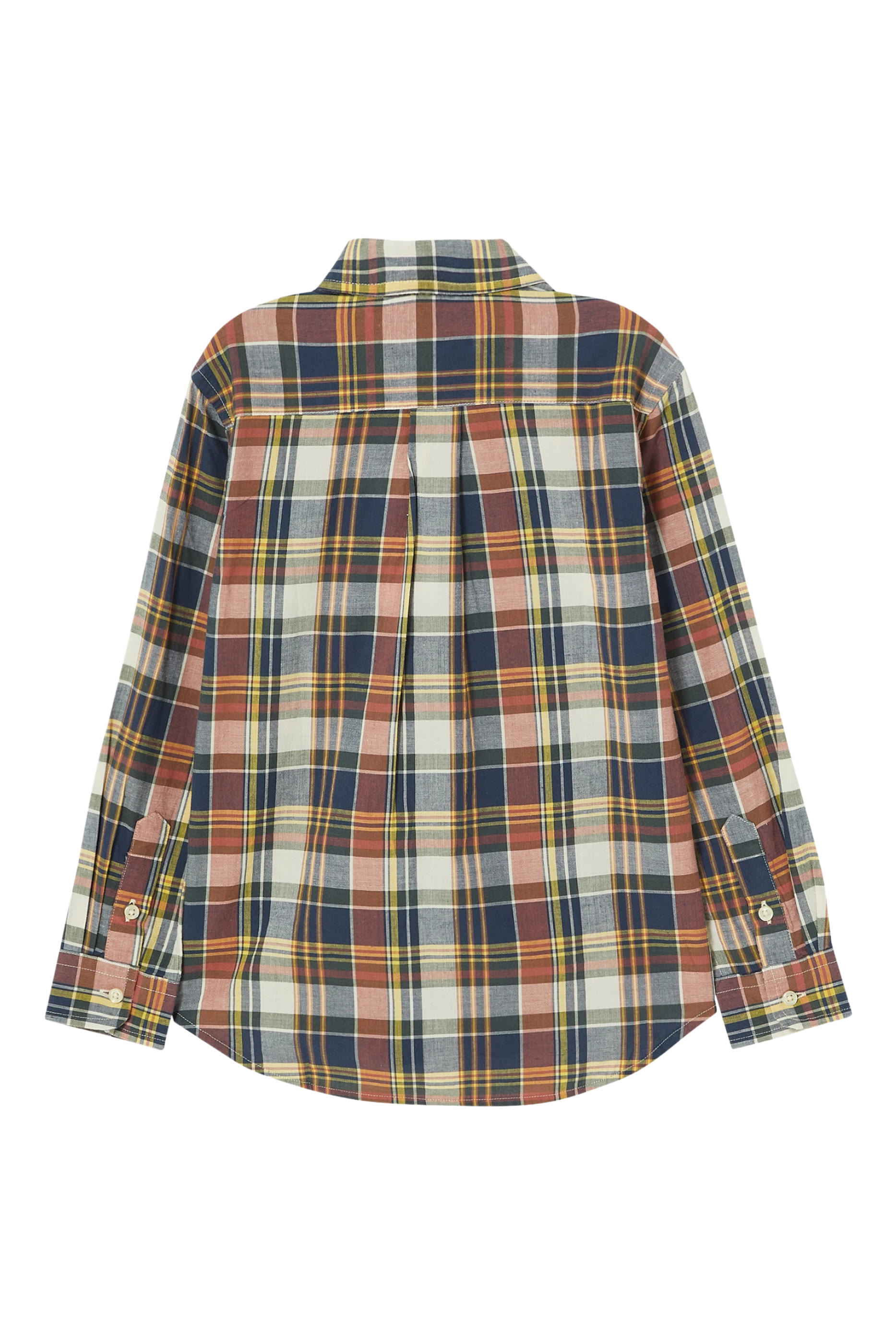 قميص بنقشة مربعات ملونة قطن للأطفال
