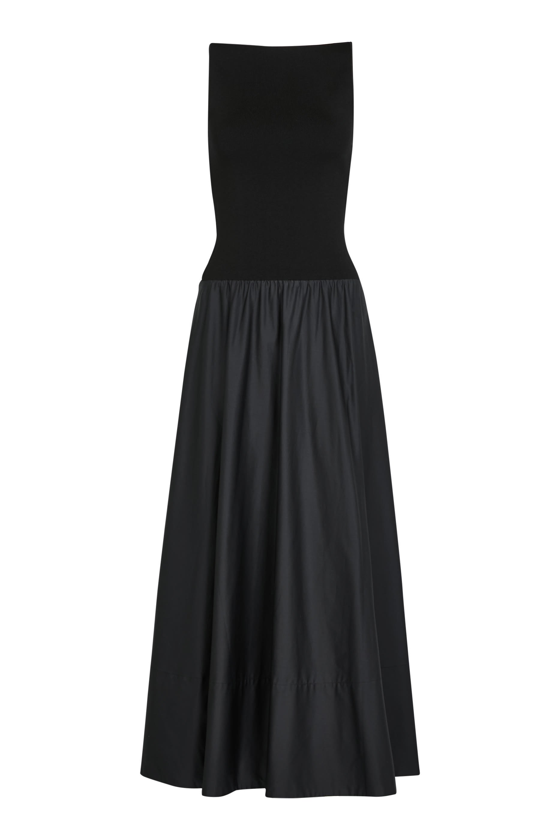 فستان بحافة مستديرة حرير شفاف