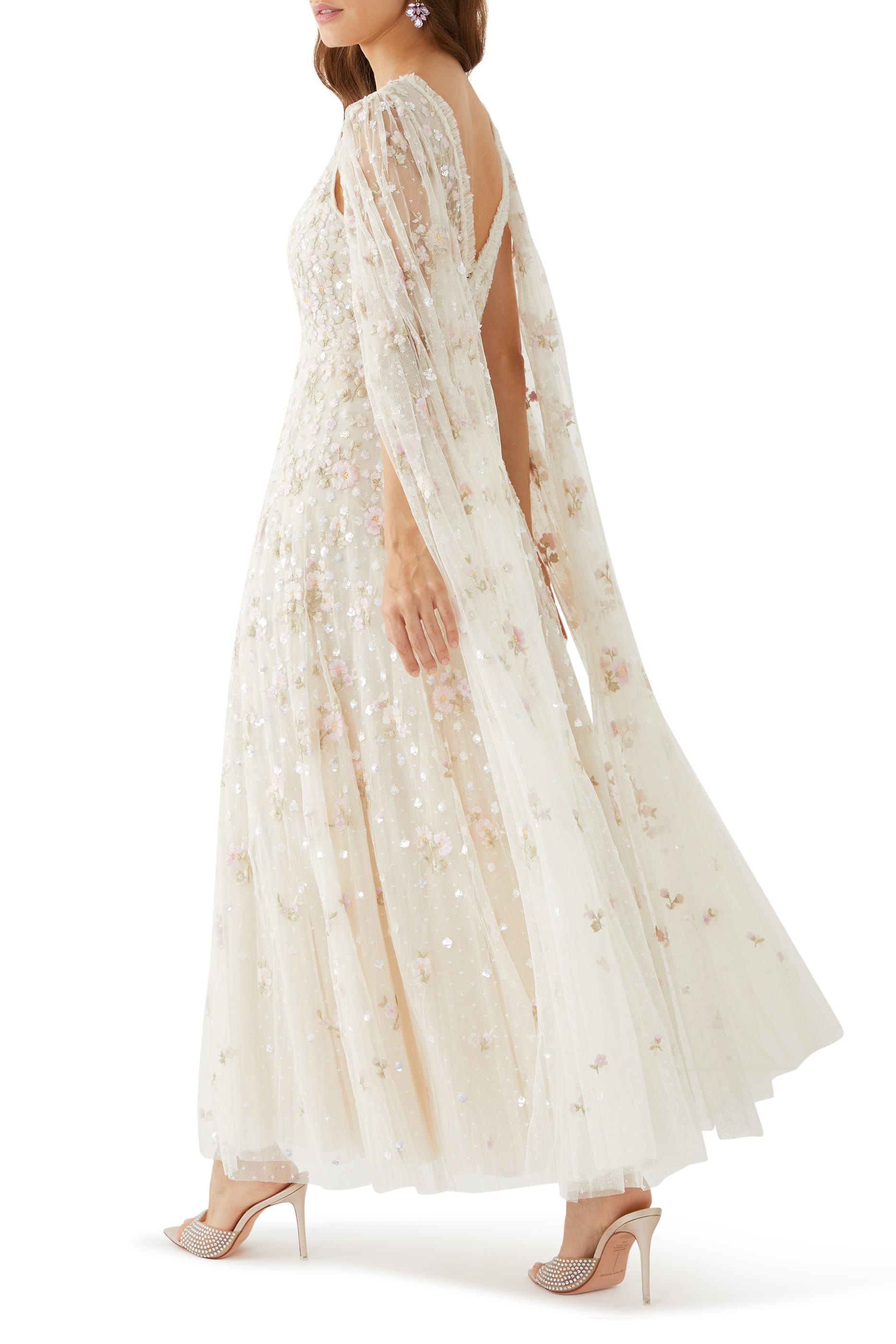 فستان سهرة داليا بطول الكاحل