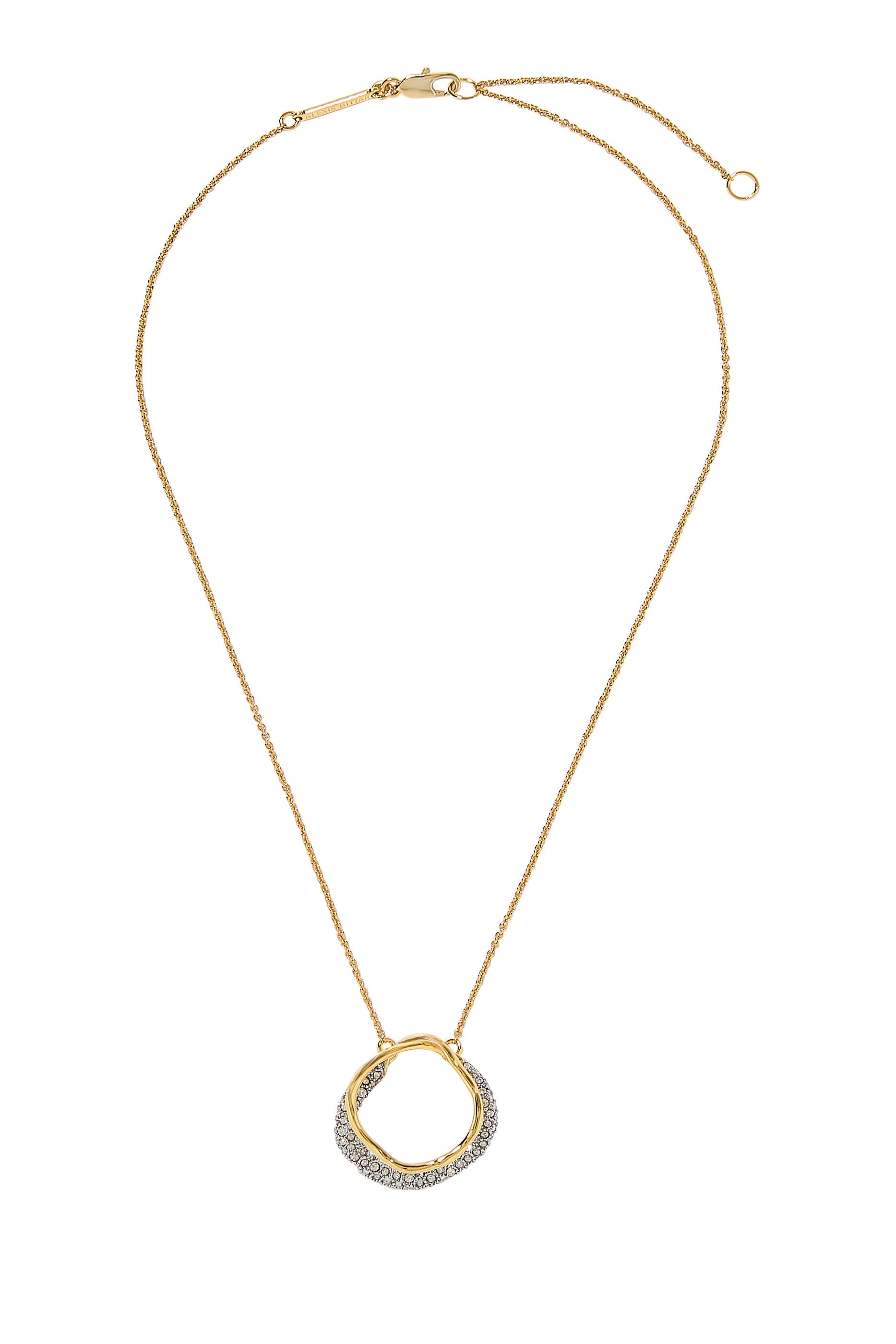 Solanales Orbit Necklace, 14K Gold Plated Brass