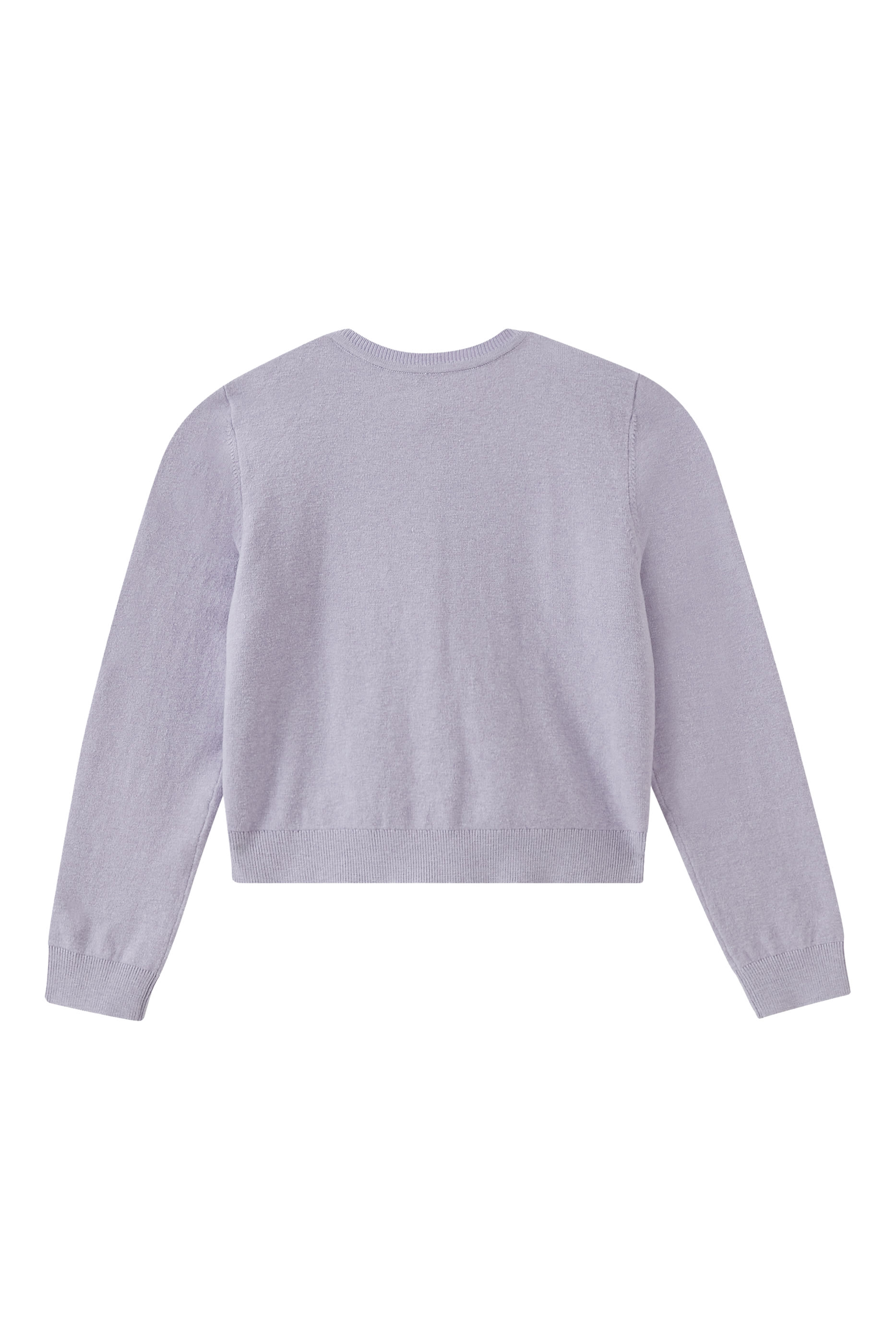 كارديغان منسوج واسع مزين بكشكش