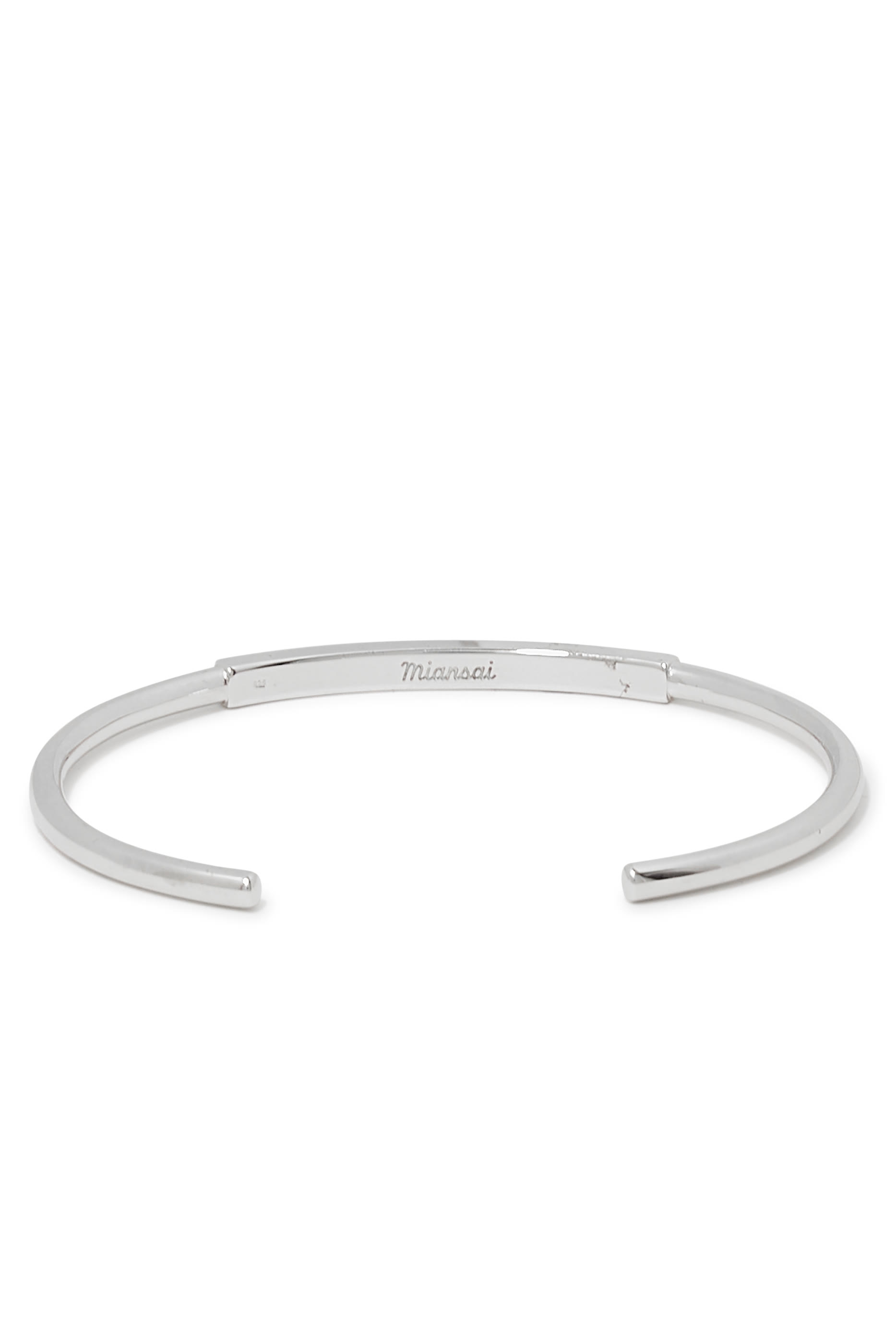 سوار فضة بلون سادة