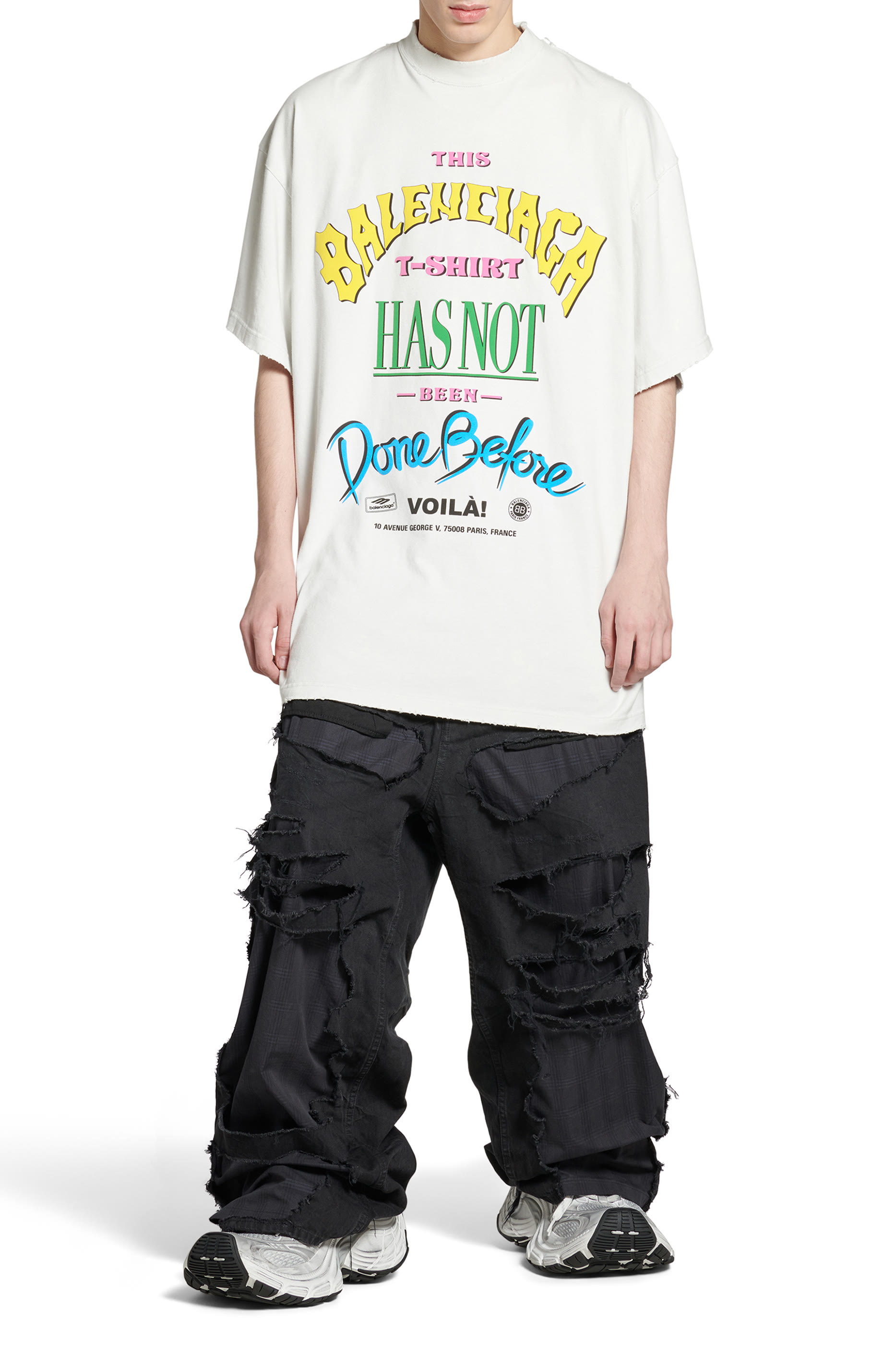 تيشيرت فضفاض بطبعة عبارة نوت بين دون