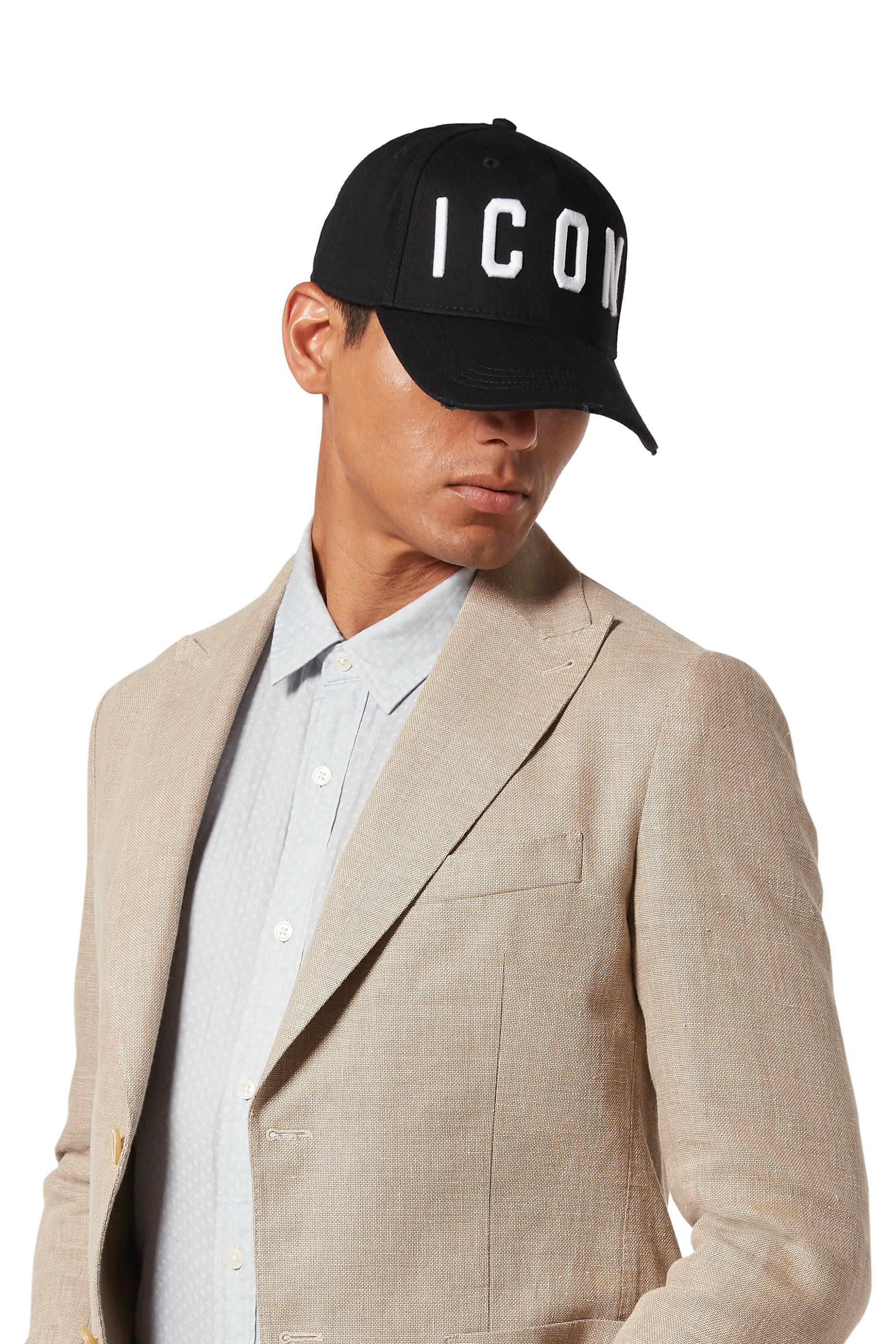 كاب بيسبول مزين بشعار الماركة وكلمة Icon