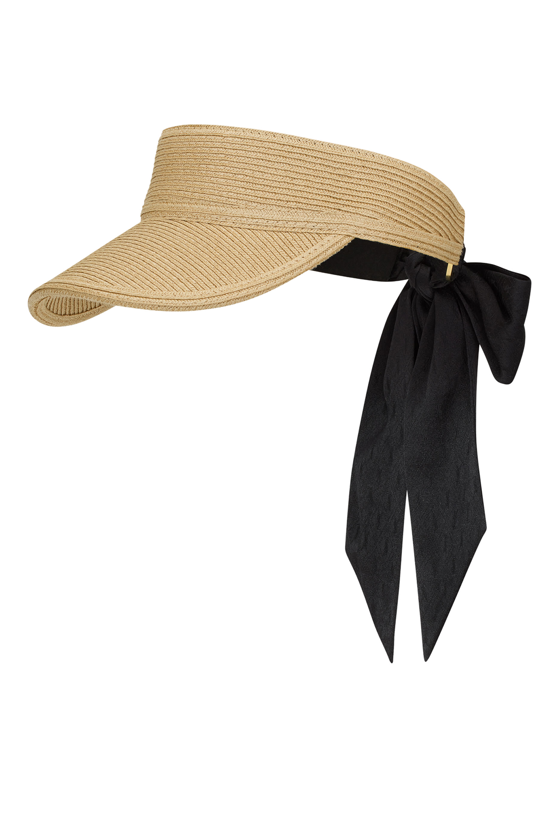 كاب مفتوح مزين بشريط قش