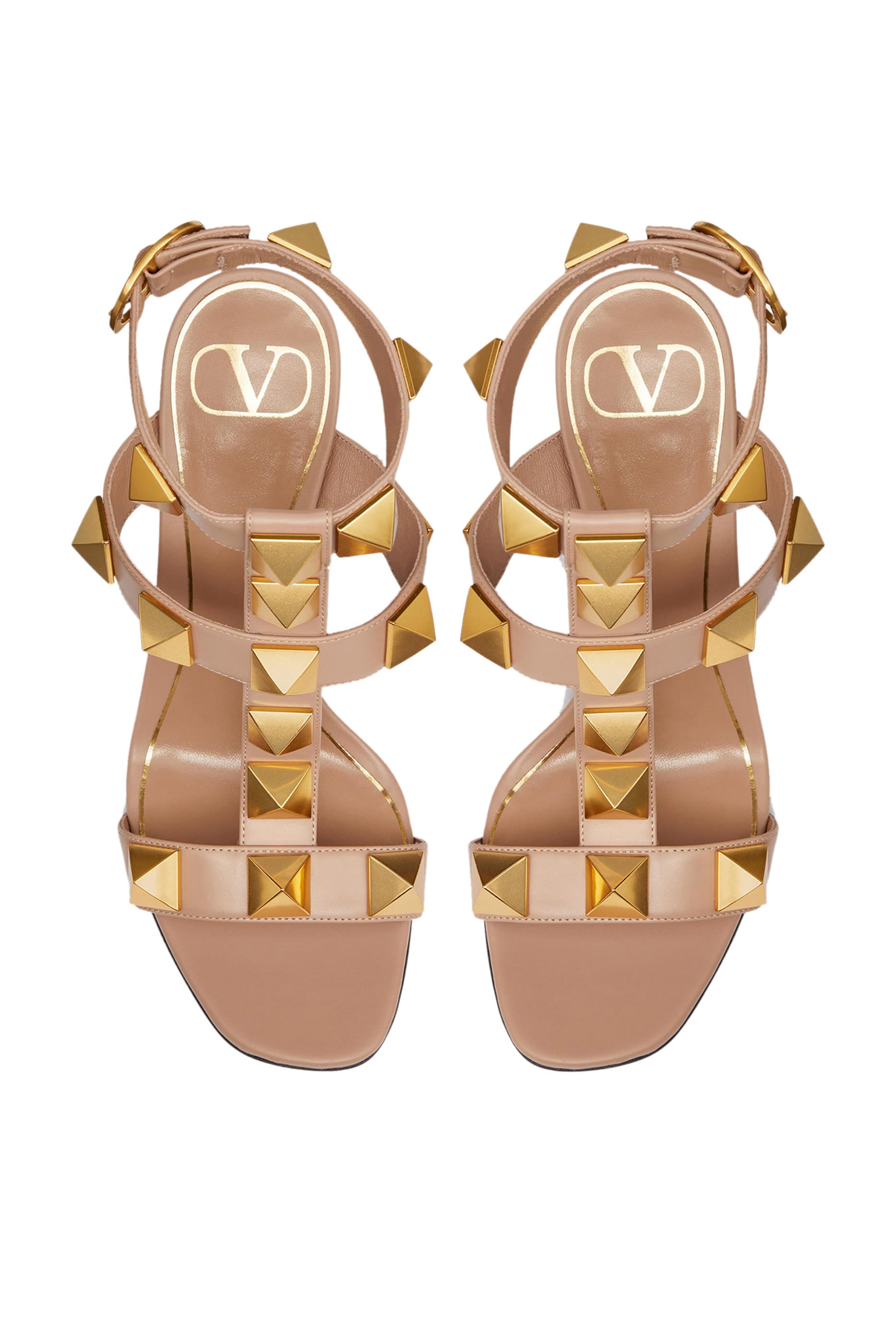 صندل رومان بحلي هرمية وكعب