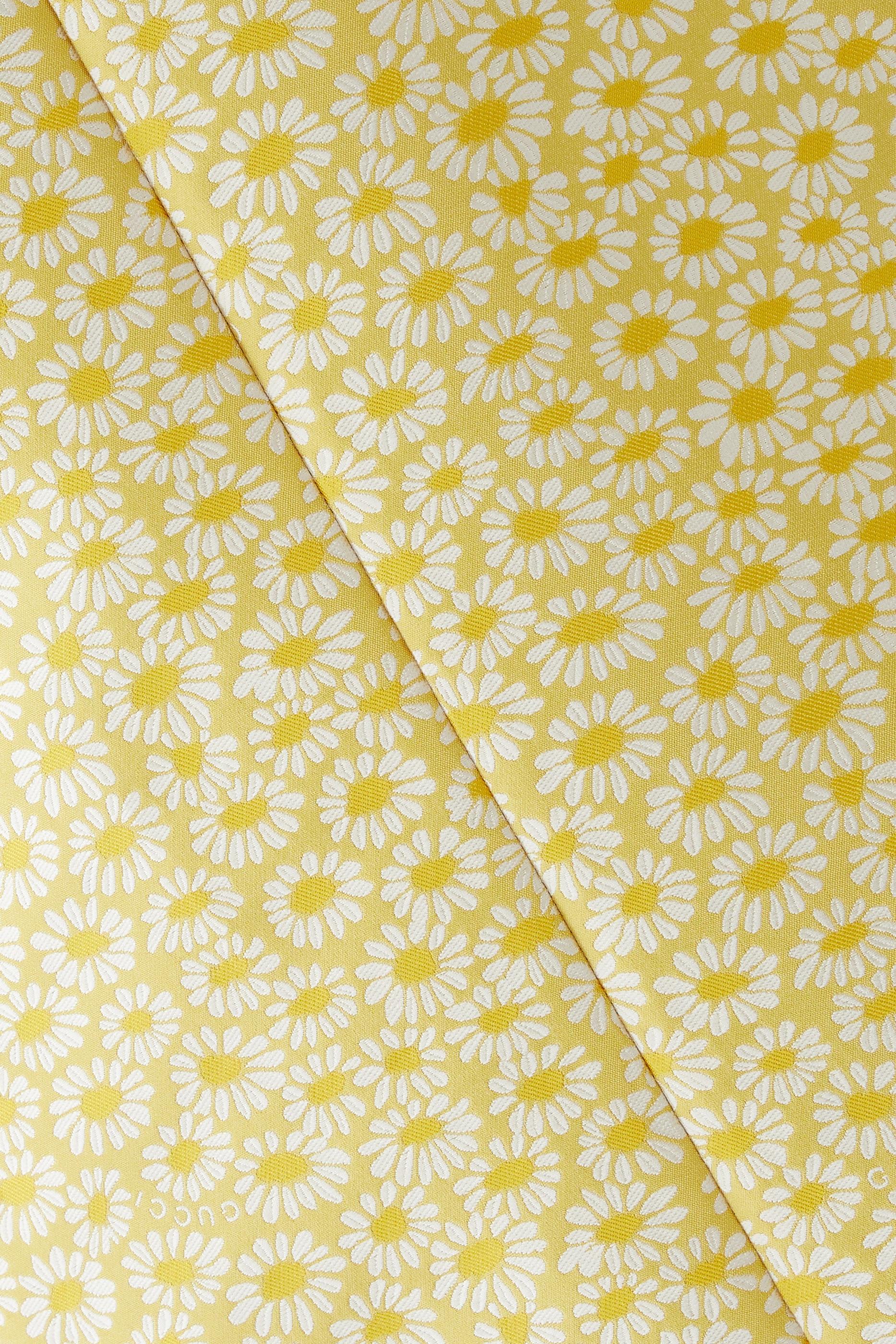 فستان بنقشة زهور جاكار مزيج حرير